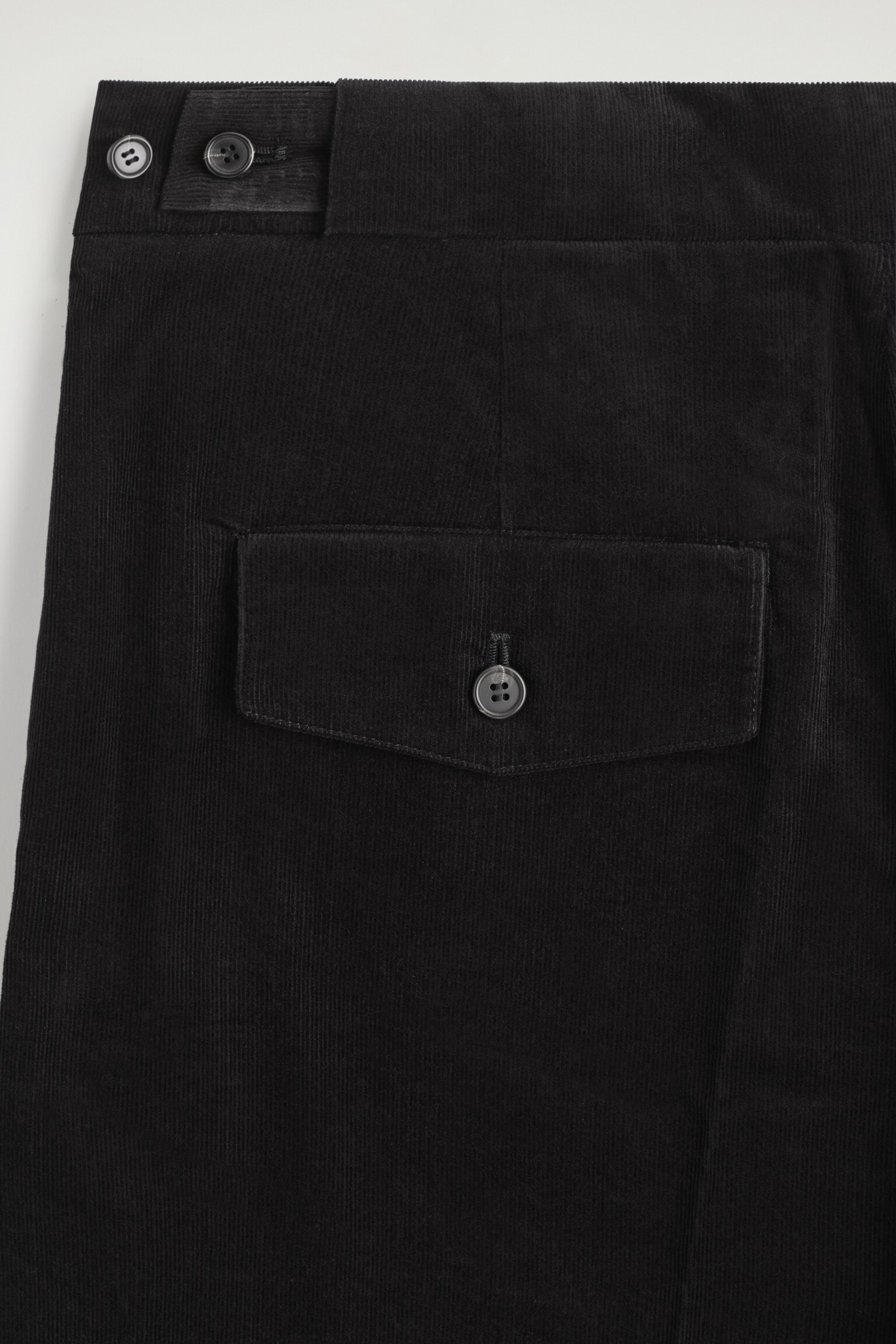CROPPED CORDUROY TROUSERS - BLACK/DARK GREEN - 6