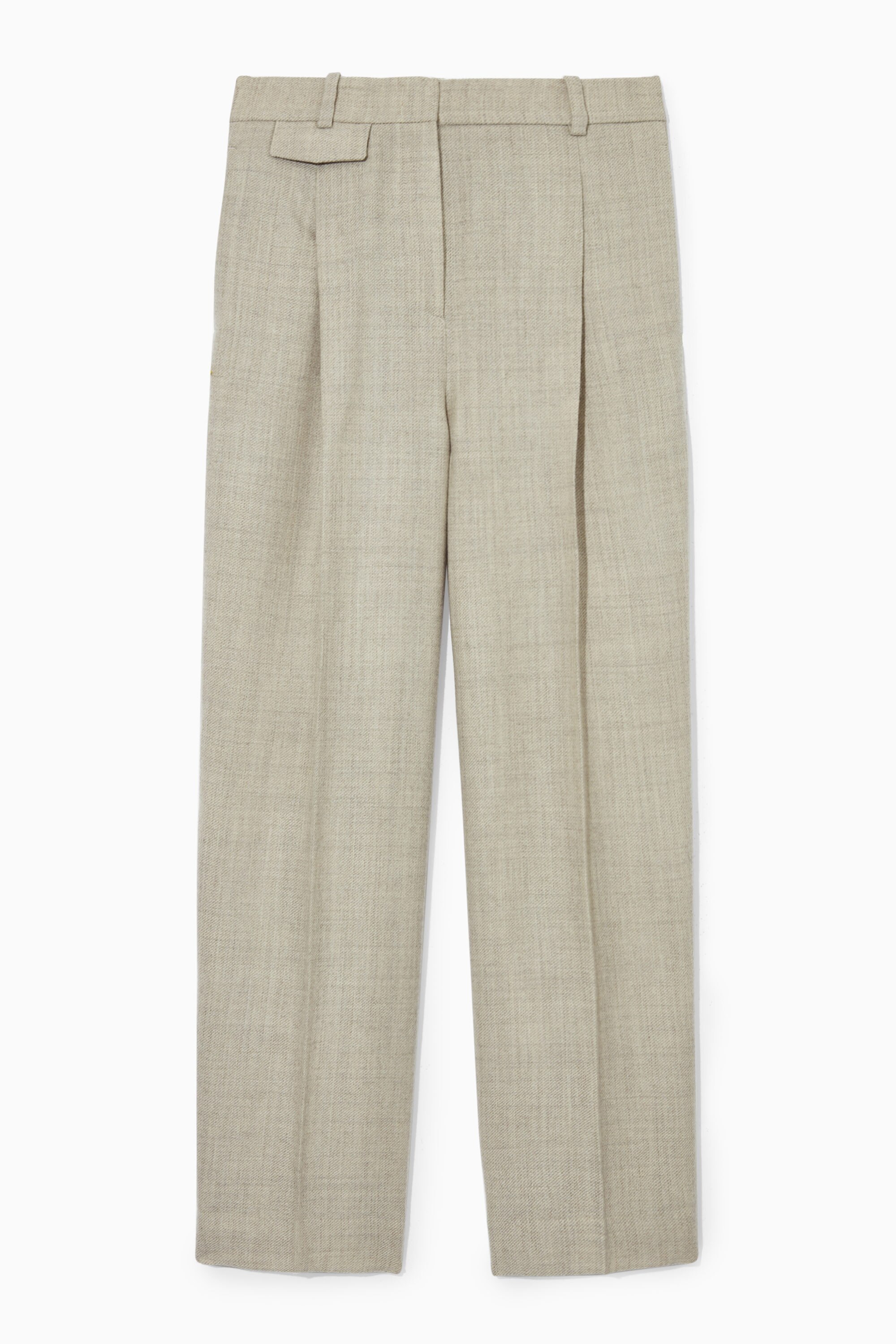 パンツ COS wide leg pleated wool trousers COS + Pleated Wide-Leg Wool Pants