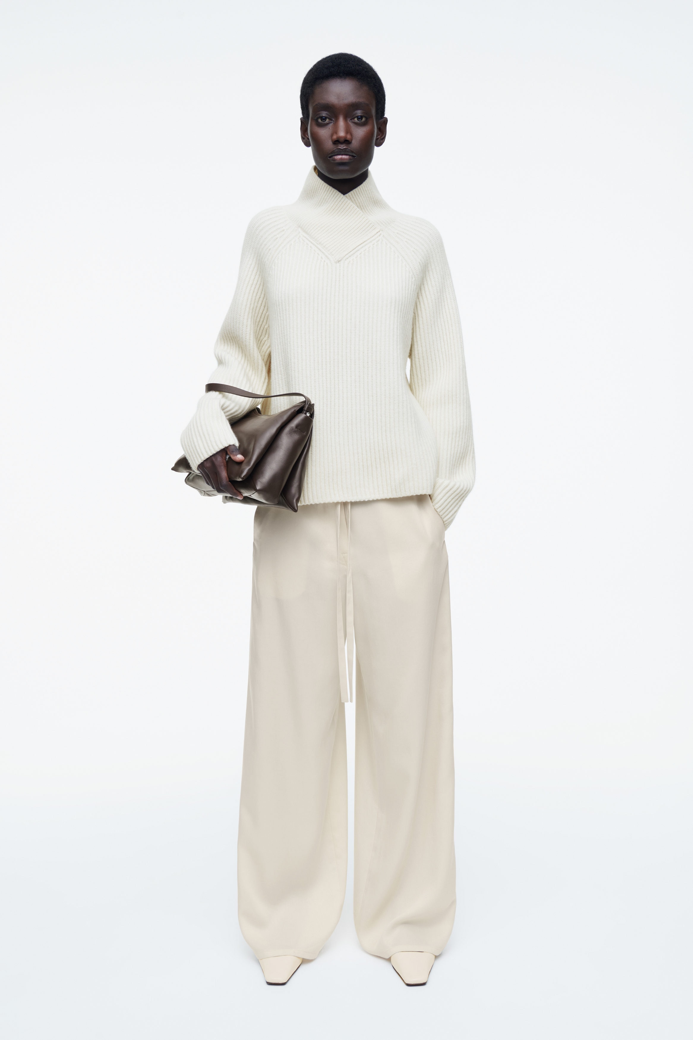 TIE-DETAIL WIDE-LEG PANTS - IVORY | COS