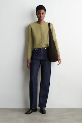 ZIGZAG-KNIT MOHAIR-BLEND CARDIGAN — GREEN 2
