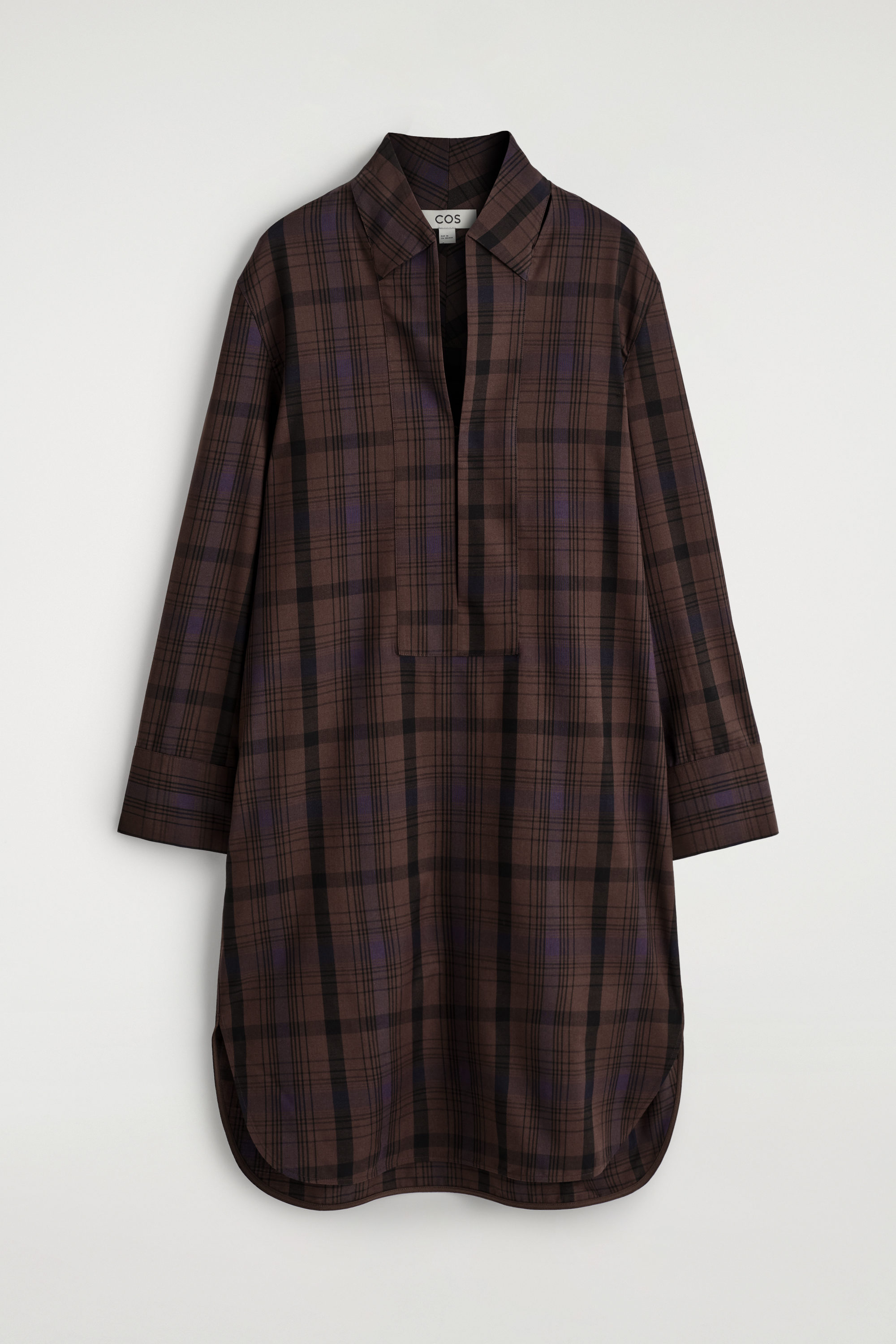brown plaid shirt dress Cara Shirt Dress