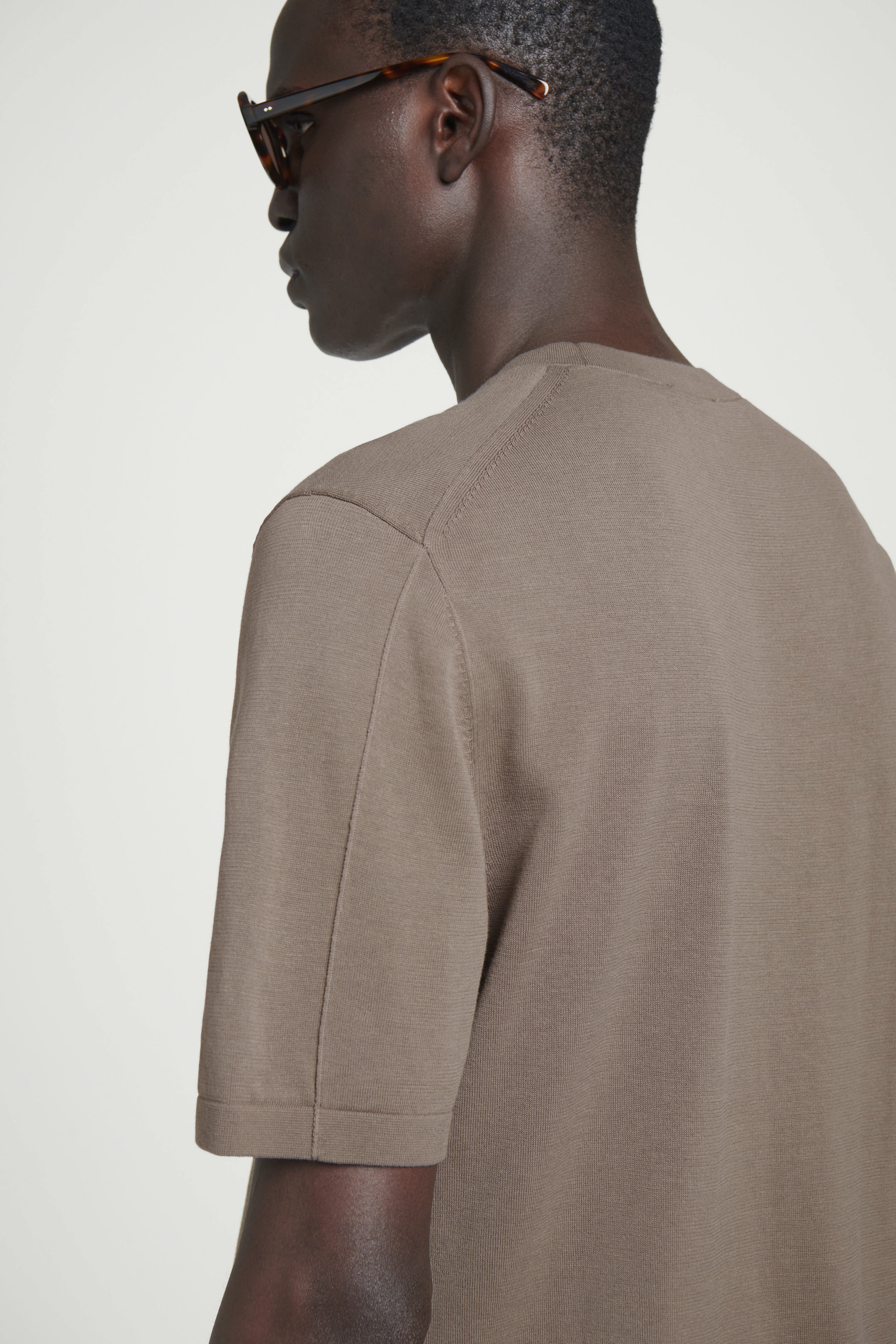 KNITTED COTTON CREWNECK TSHIRT