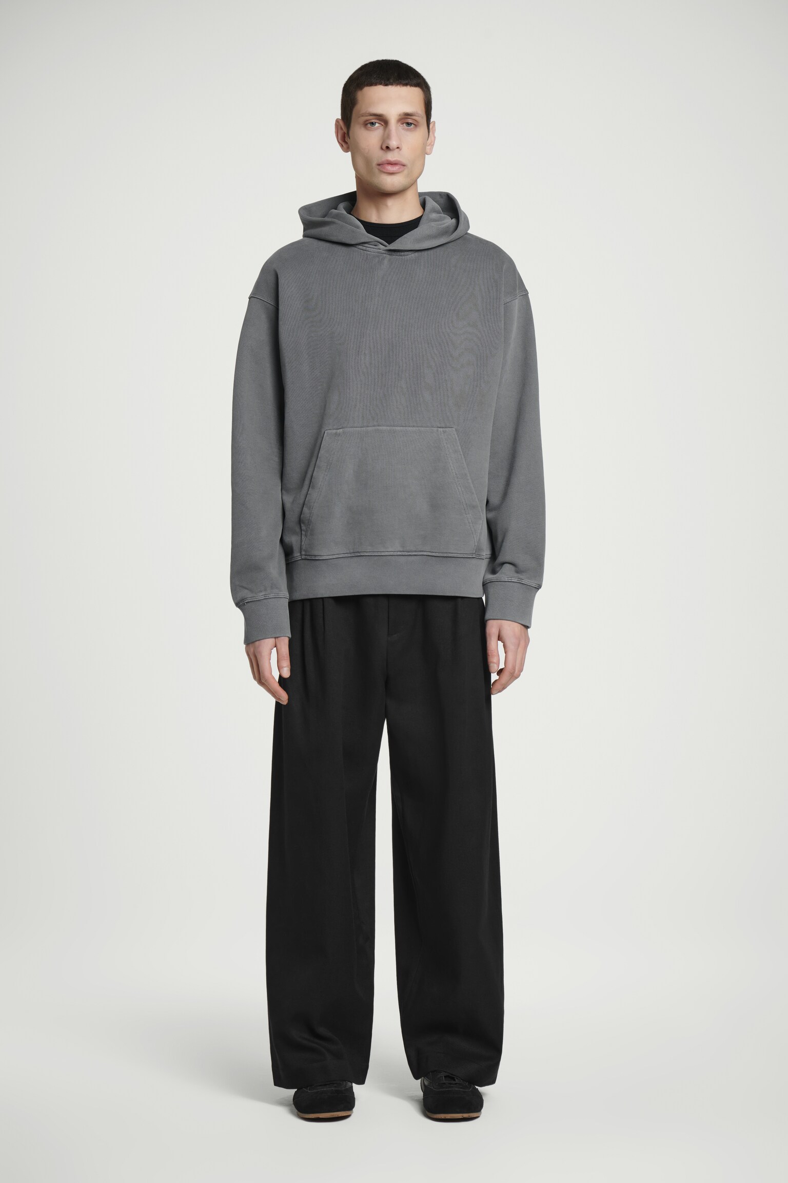 WASHED COTTON-JERSEY HOODIE - WASHED BLACK/MOLE/BLUE/BLUE/PURPLE - 6