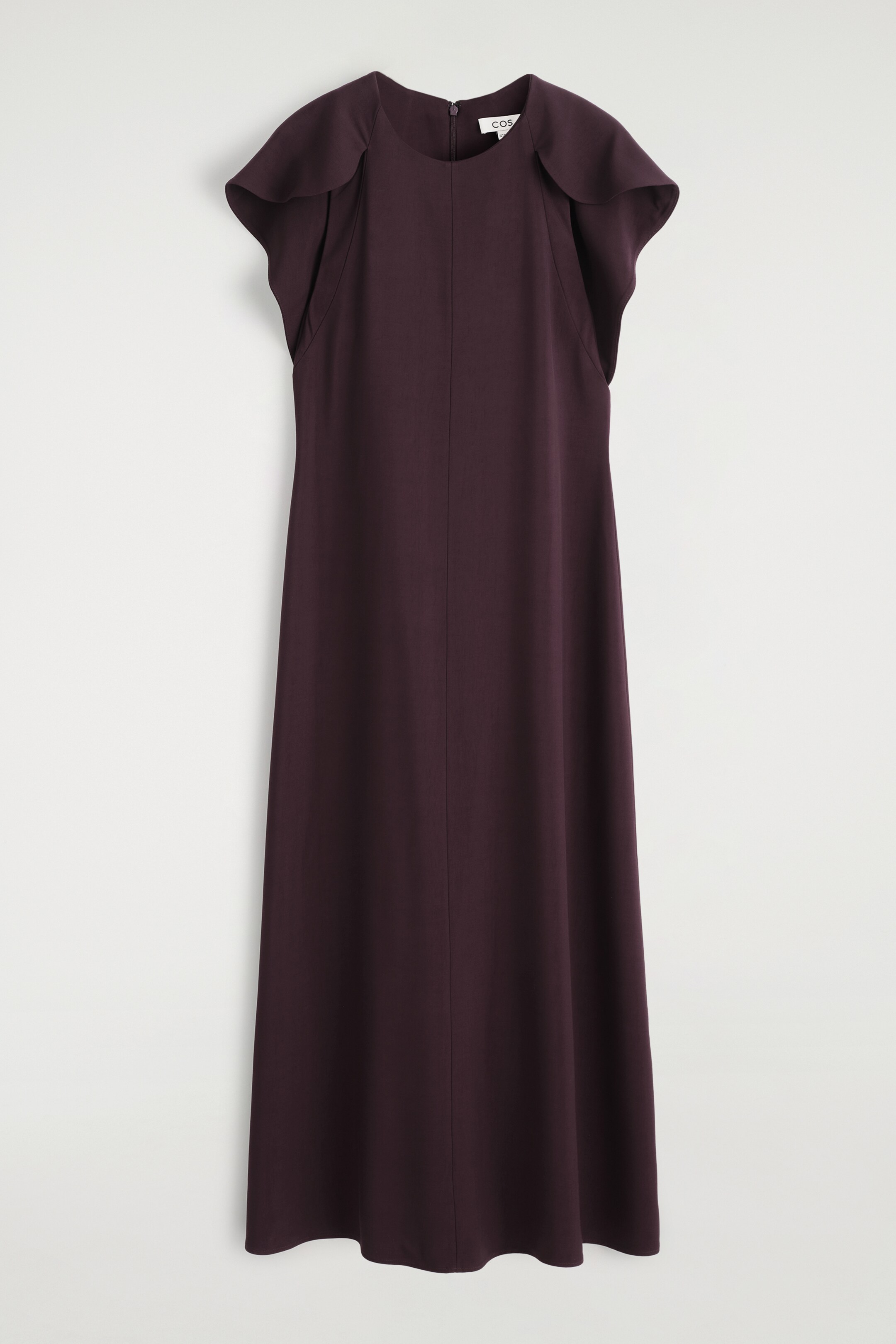 Ver imagem maior: VESTIDO MIDI COM OMBROS TIPO CAPA - AMEIXA - SENHORA | H&M PT 5