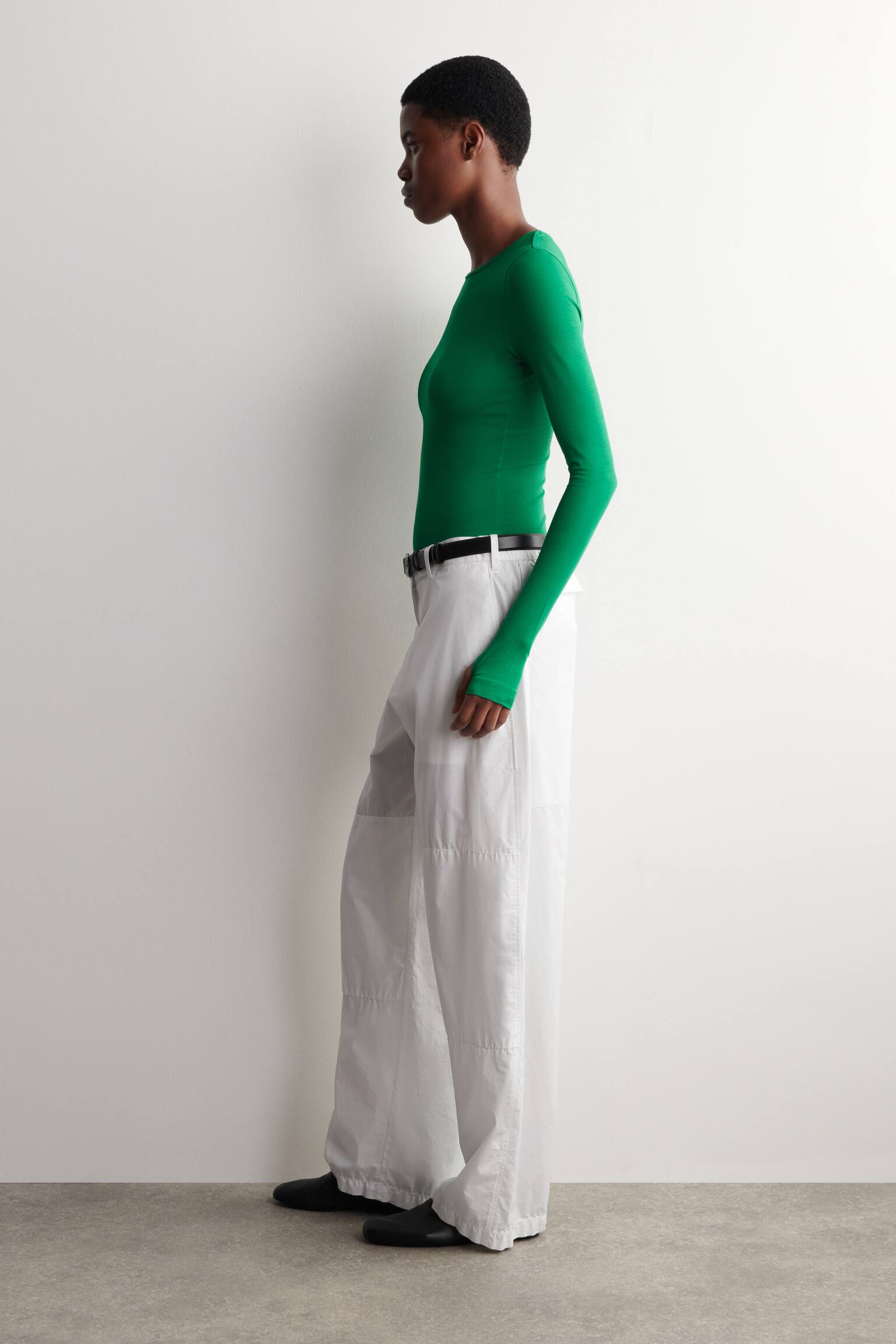 LANGARMSHIRT AUS BAUMWOLLE - GRÜN/NAVYBLAU/WEISS/BEIGE MELIERT/SCHWARZ - 4