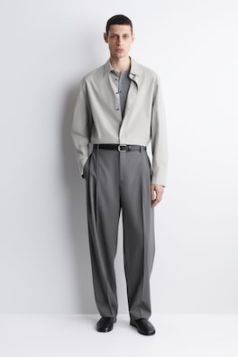 TAILORED COTTON SHIRT — DOVE GREY 5