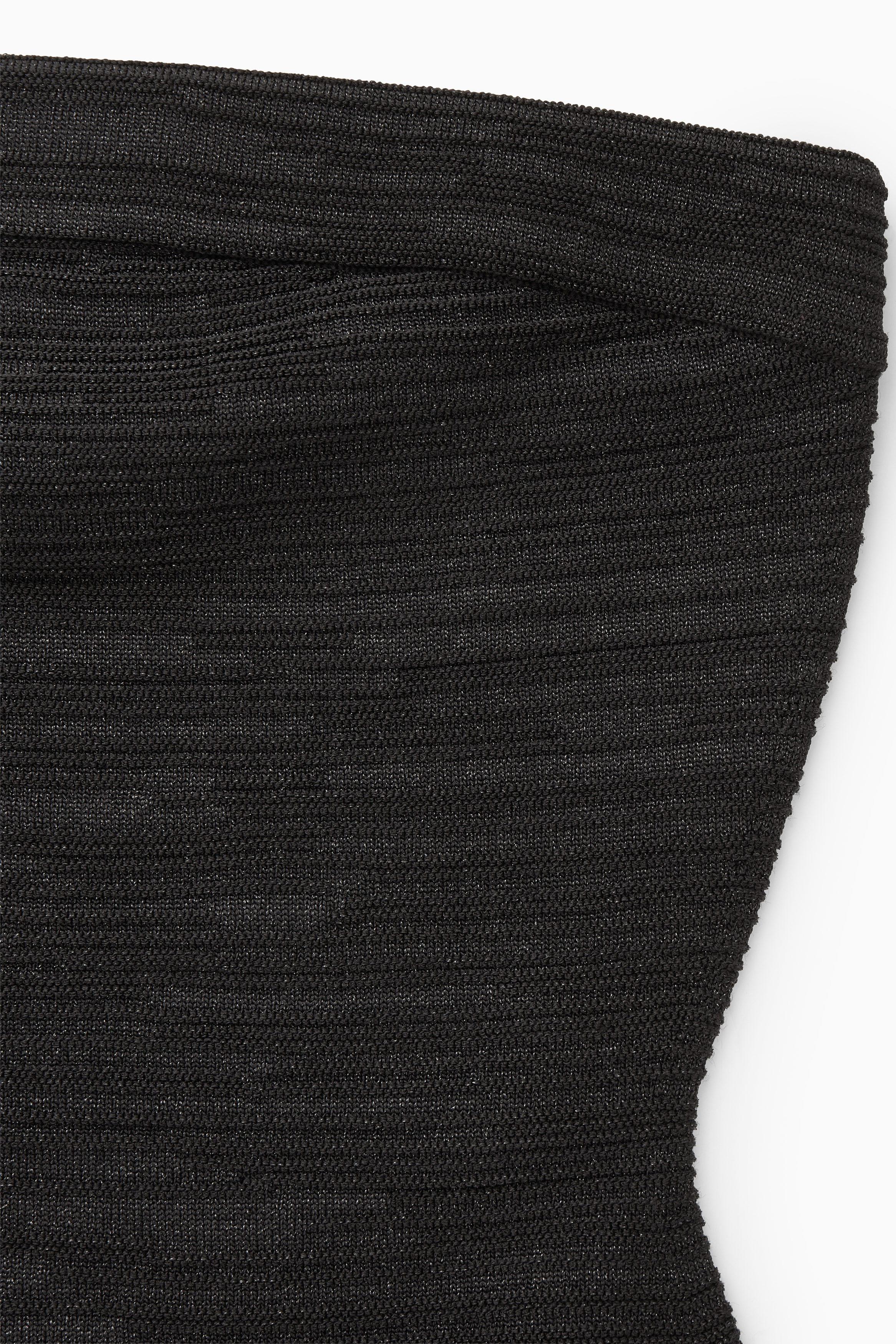 SPARKLY TEXTURED BANDEAU - BLACK | COS