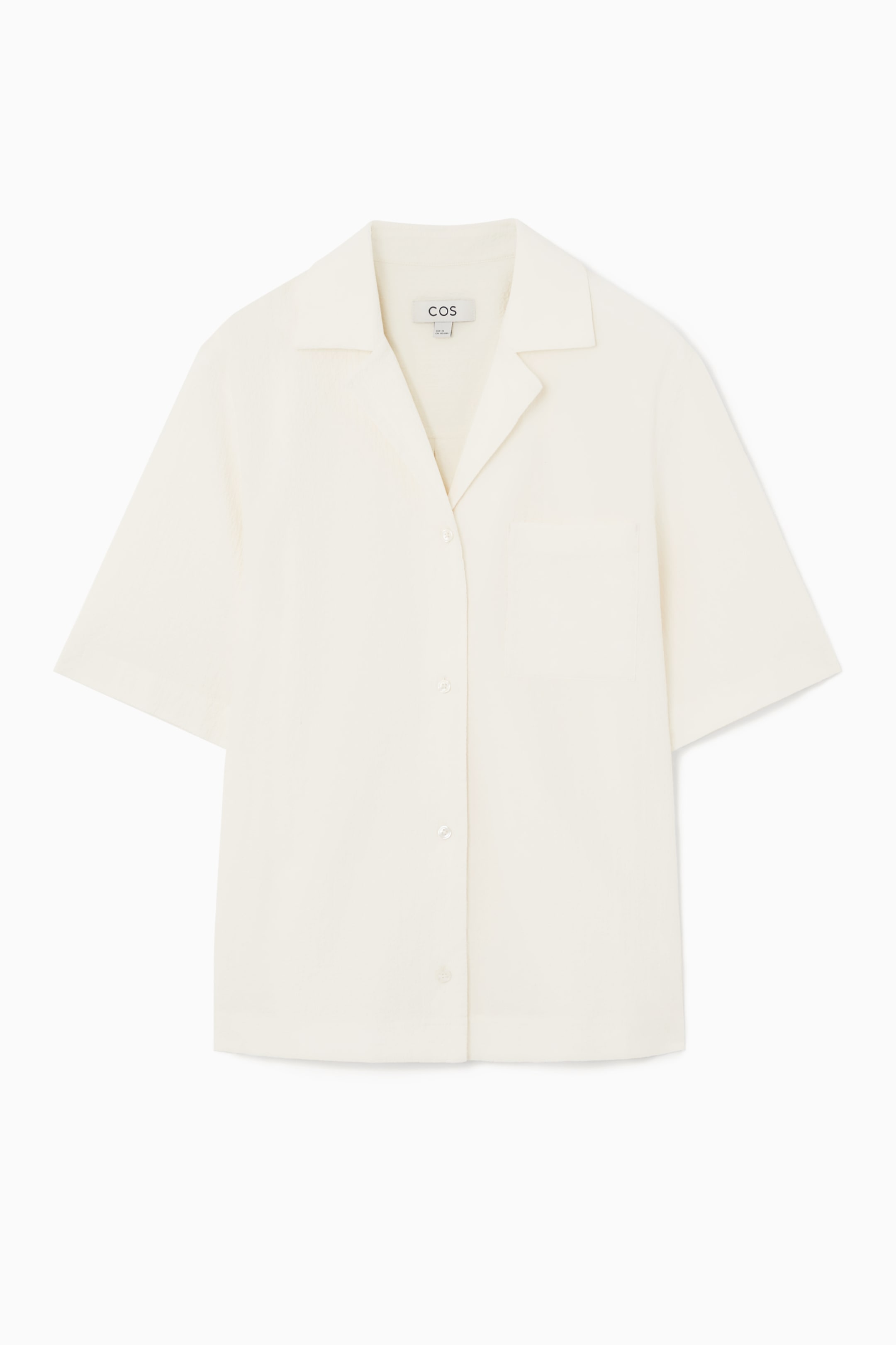 Grösseres Bild ansehen: SEERSUCKER-HEMD MIT NORMALER PASSFORM - CREMEWEISS - DAMEN | H&M CH 1
