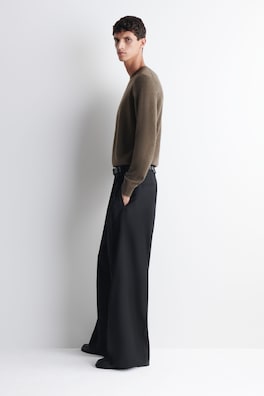 PURE CASHMERE CREW-NECK SWEATER — BROWN MÉLANGE 3