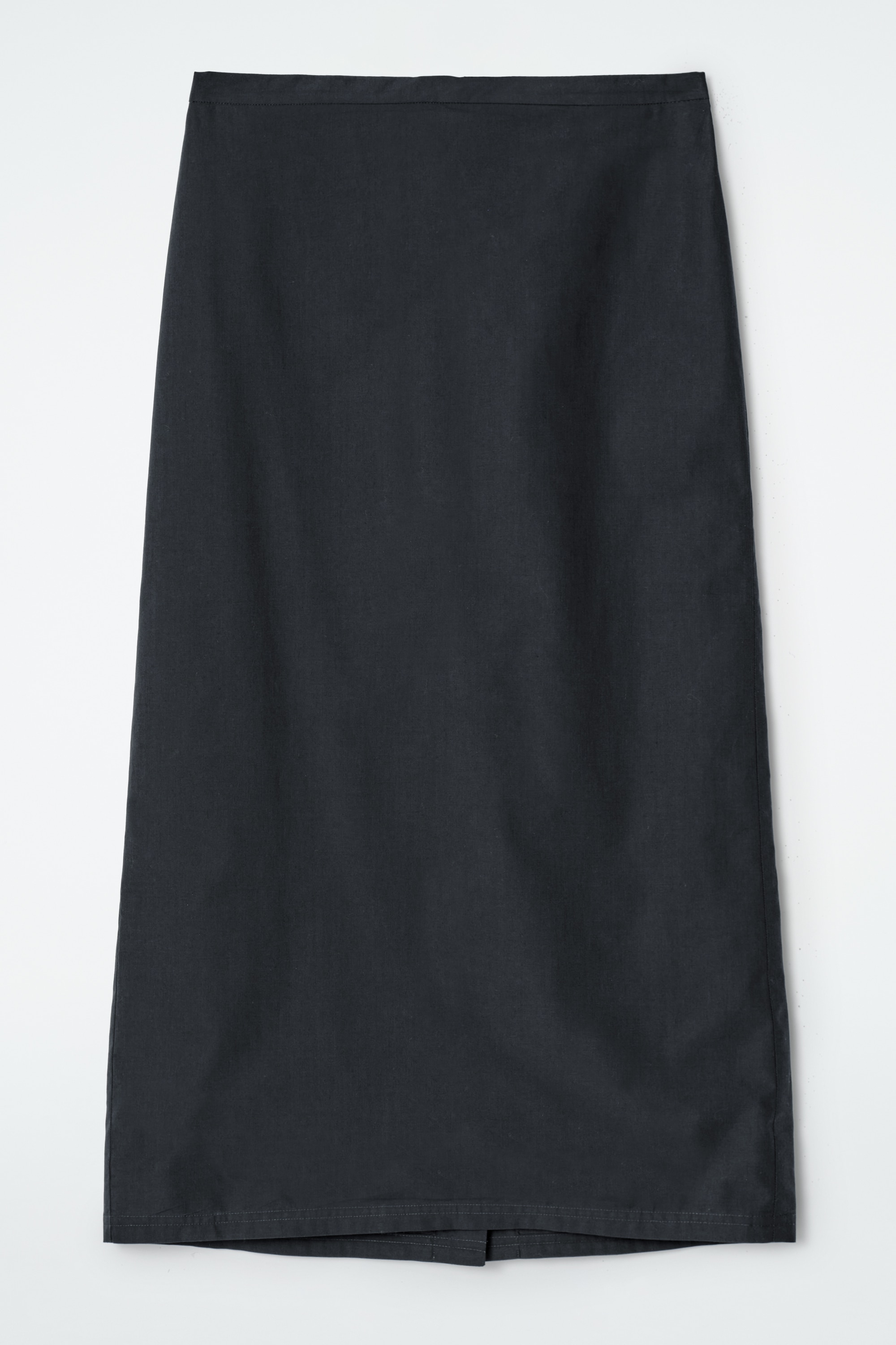 GONNA MIDI CON COULISSE IN COTONE - BLU NAVY/CREMA