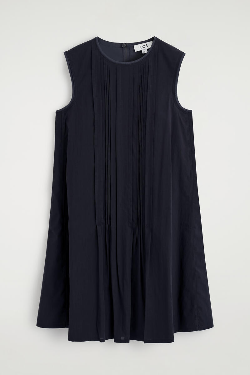Layered Pintucked Mini Dress