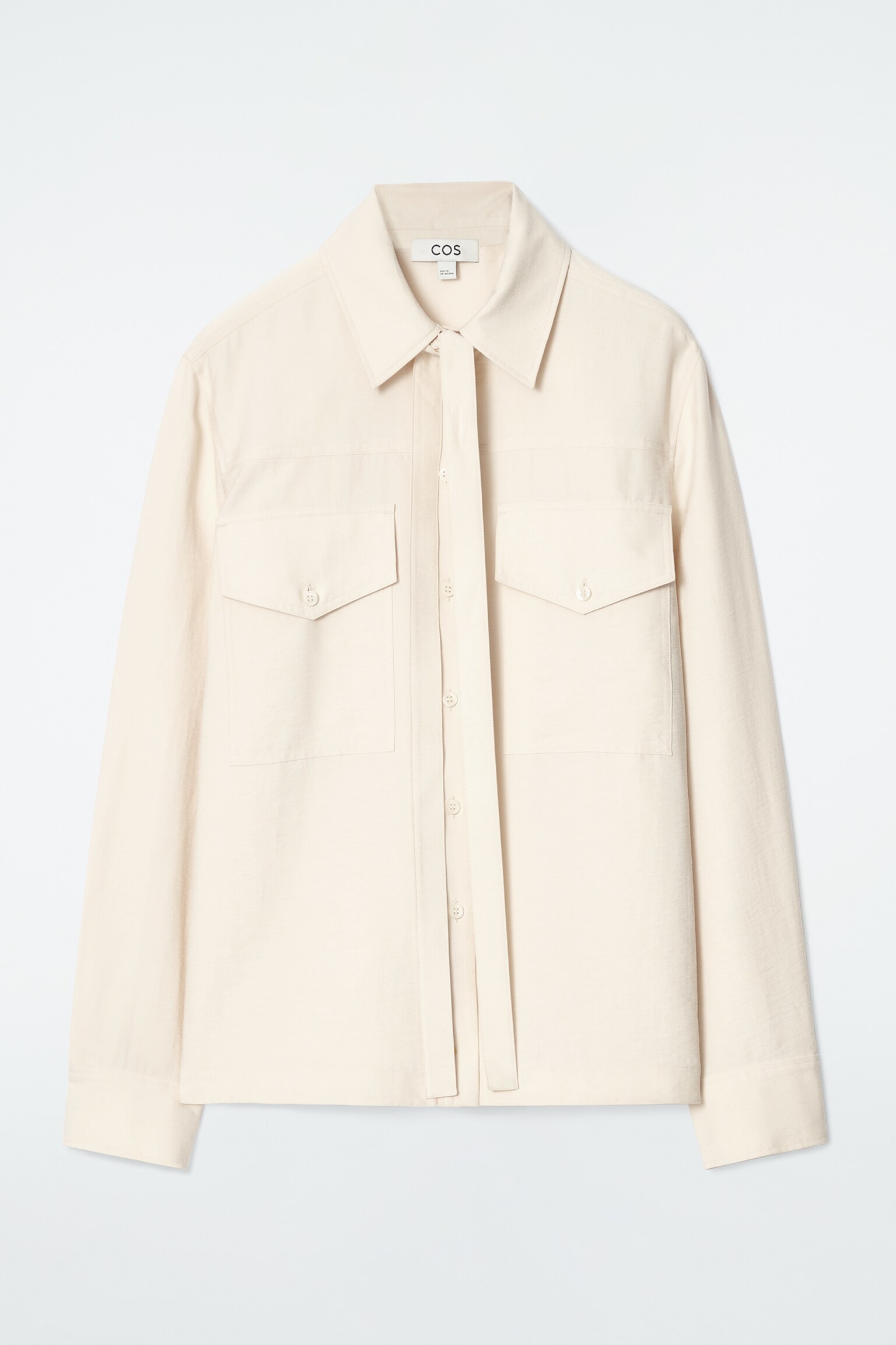 CHEMISE À COL NOUÉ - ÉCRU