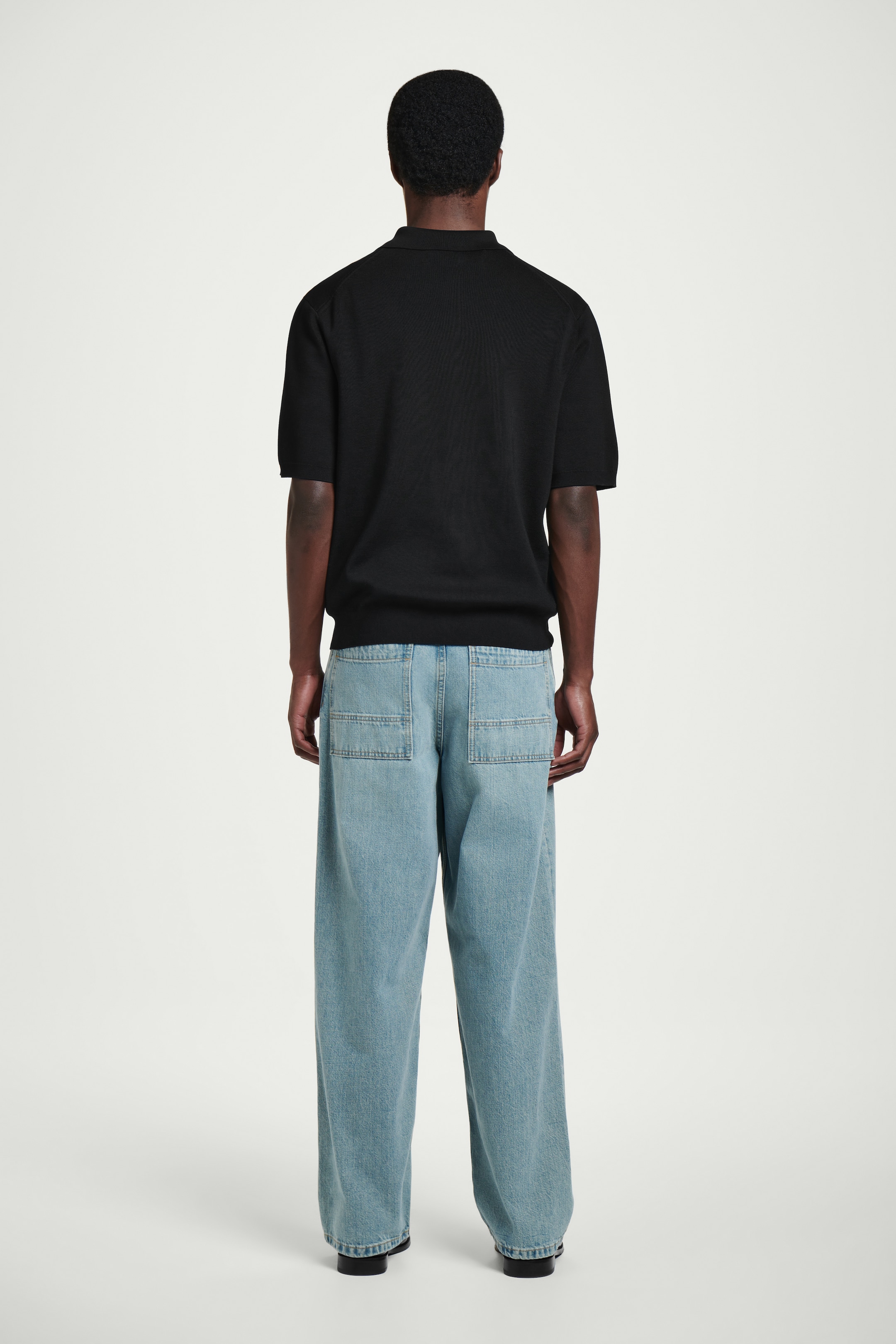 Visualizza immagine più grande: POLO IN MAGLIA CON MEZZA CERNIERA TAGLIO REGOLARE - NERO - UOMO | H&M IT 3
