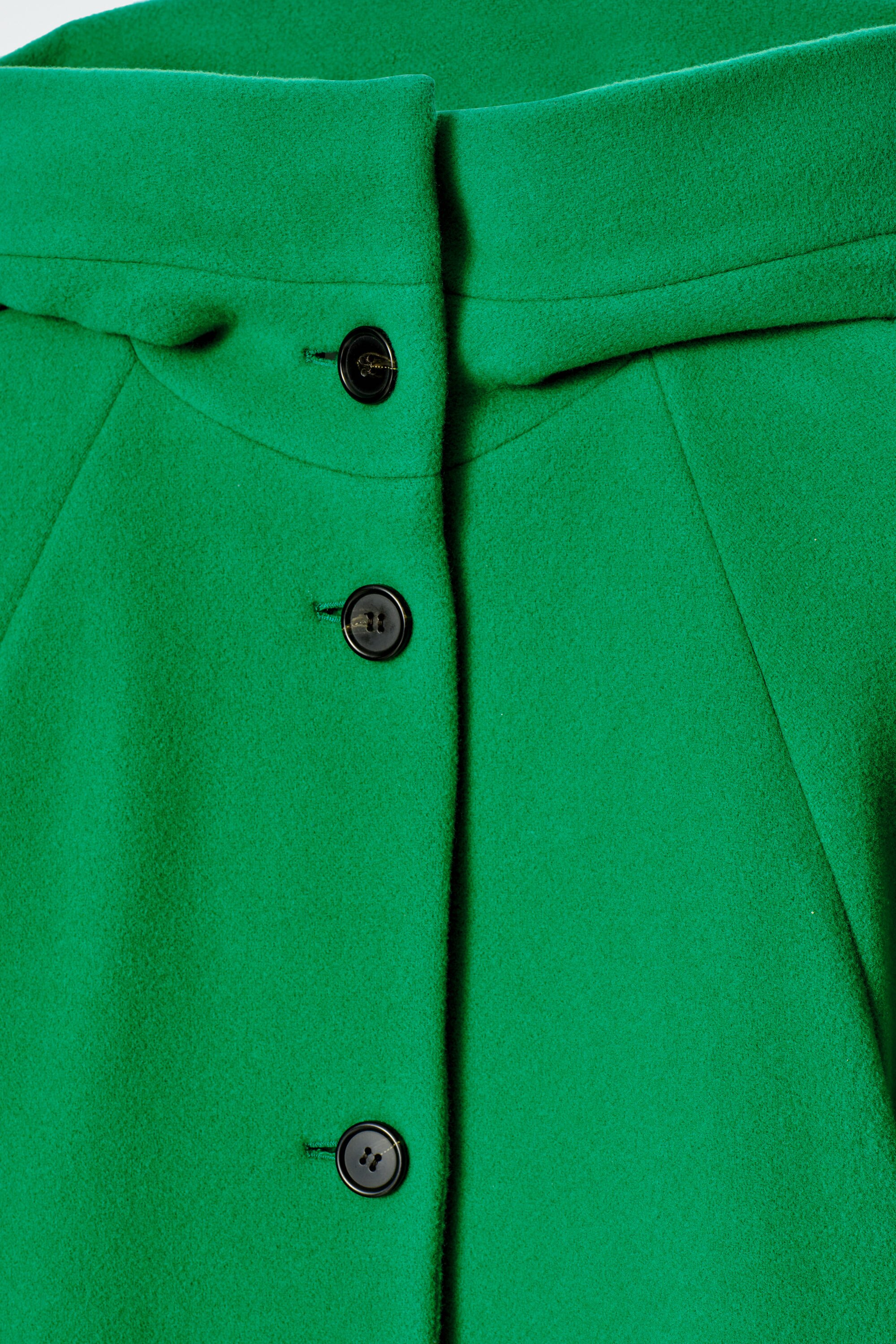 OVERSIZED WOOL HOODED COAT - GREEN | COS