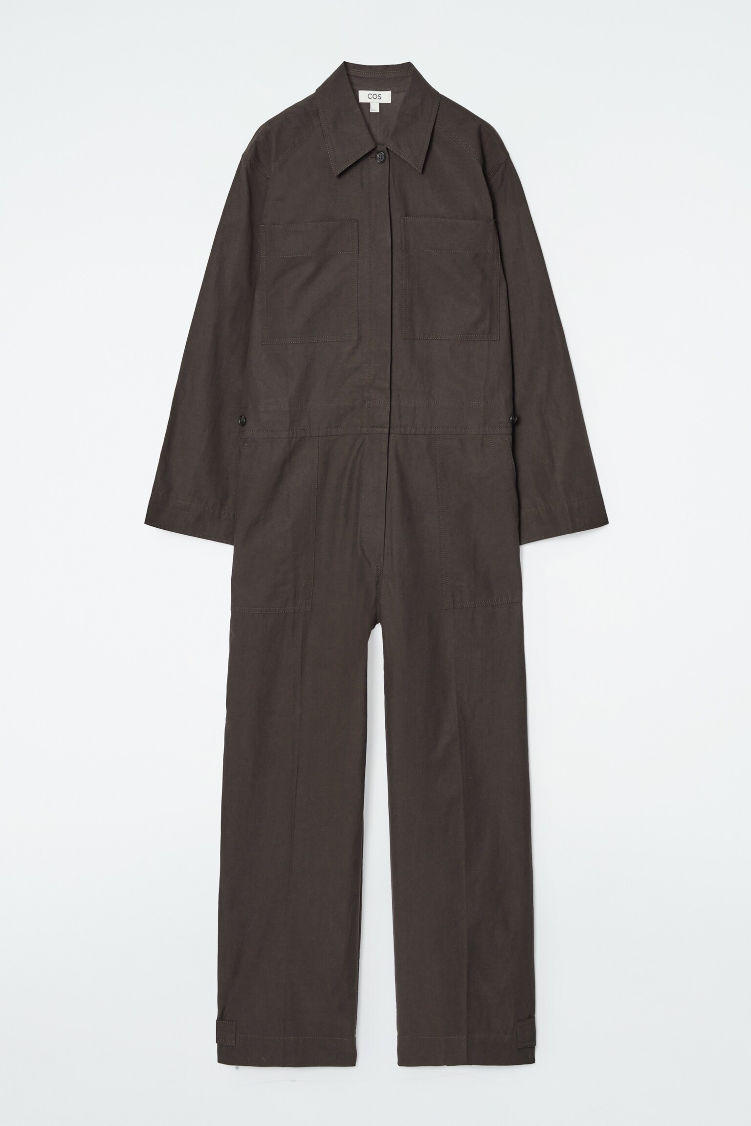 TWILL BOILERSUIT - DARK BROWN