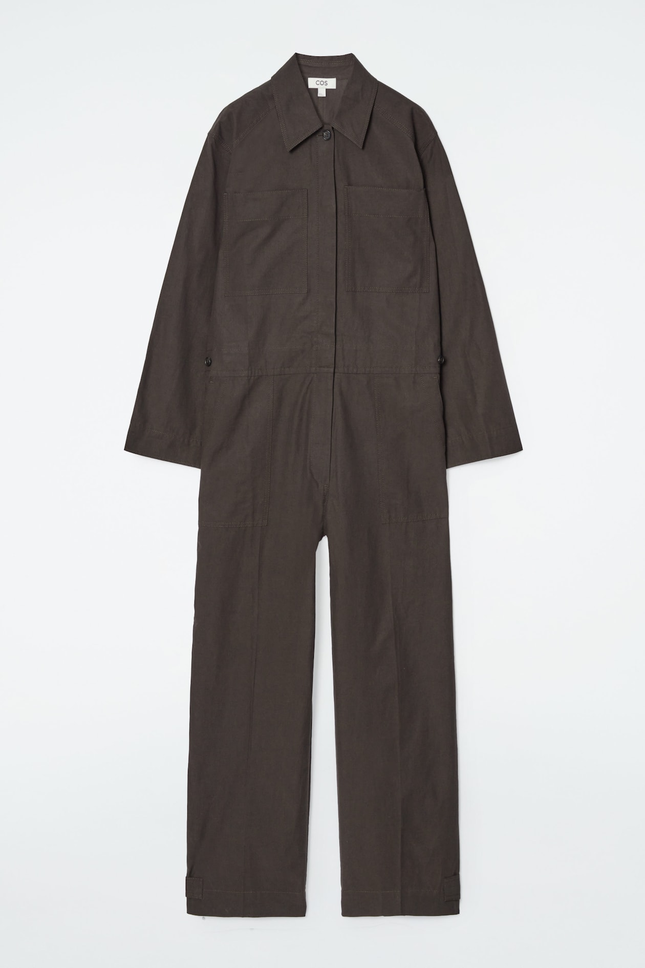 TWILL BOILERSUIT DARK BROWN COS
