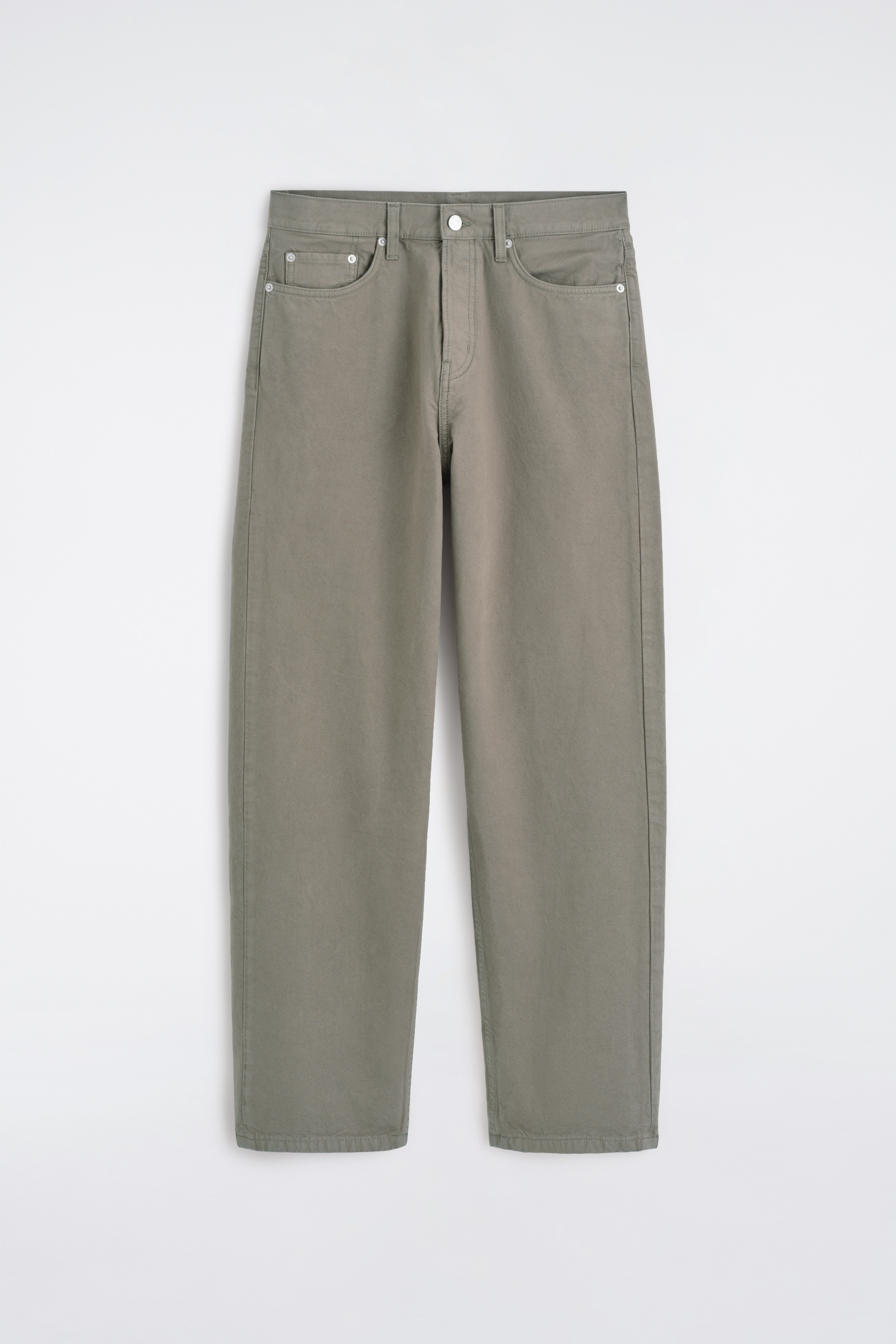 RIDER JEANS MIT GERADEM BEIN UND LOCKERER PASSFORM - BEIGE/VERBLASSTES BLAU