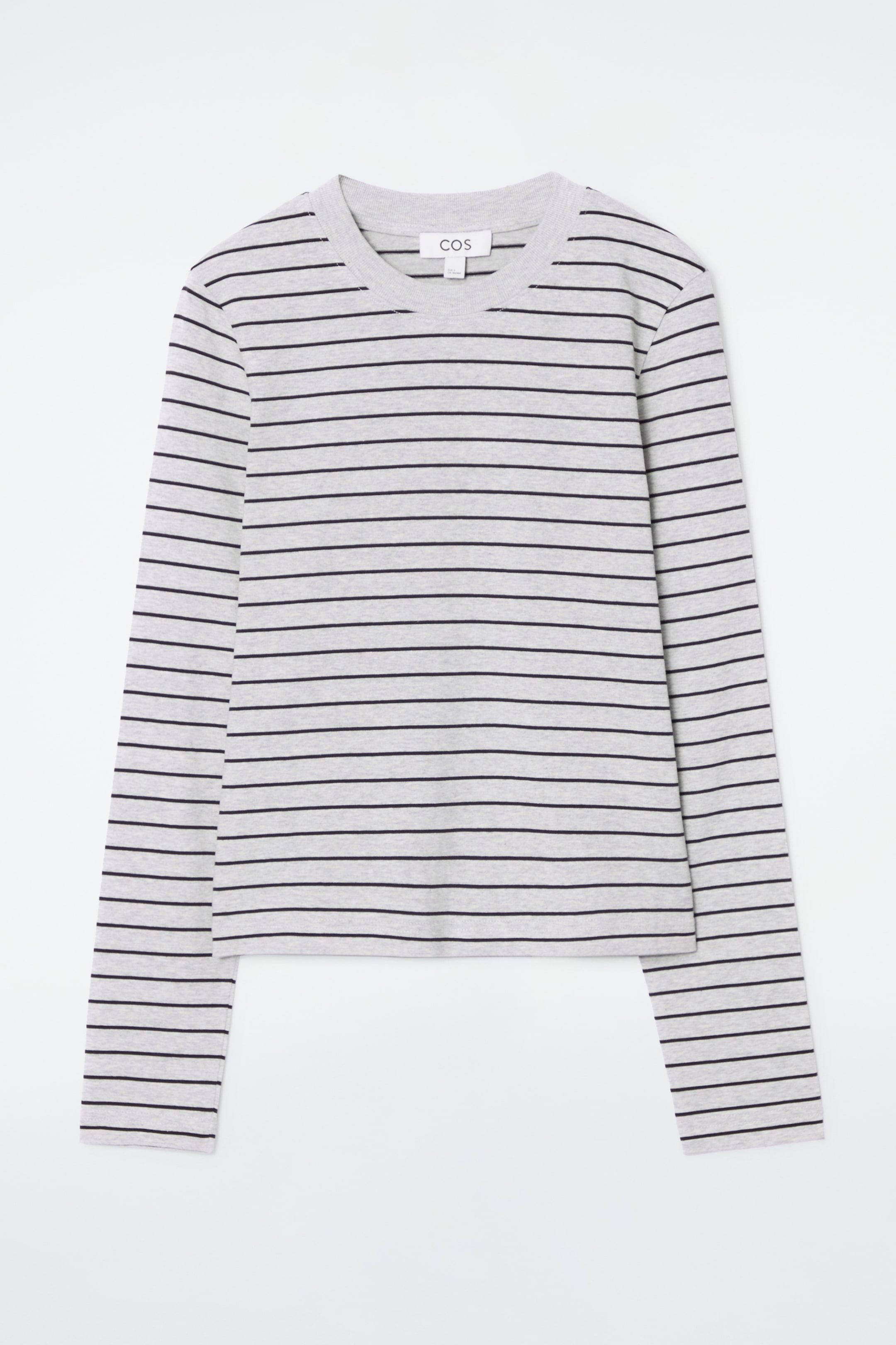 Ingrandisci l'immagine: CLEAN CUT REGULAR LONG-SLEEVED T-SHIRT - GREY / STRIPED - DONNA | H&M CH 1