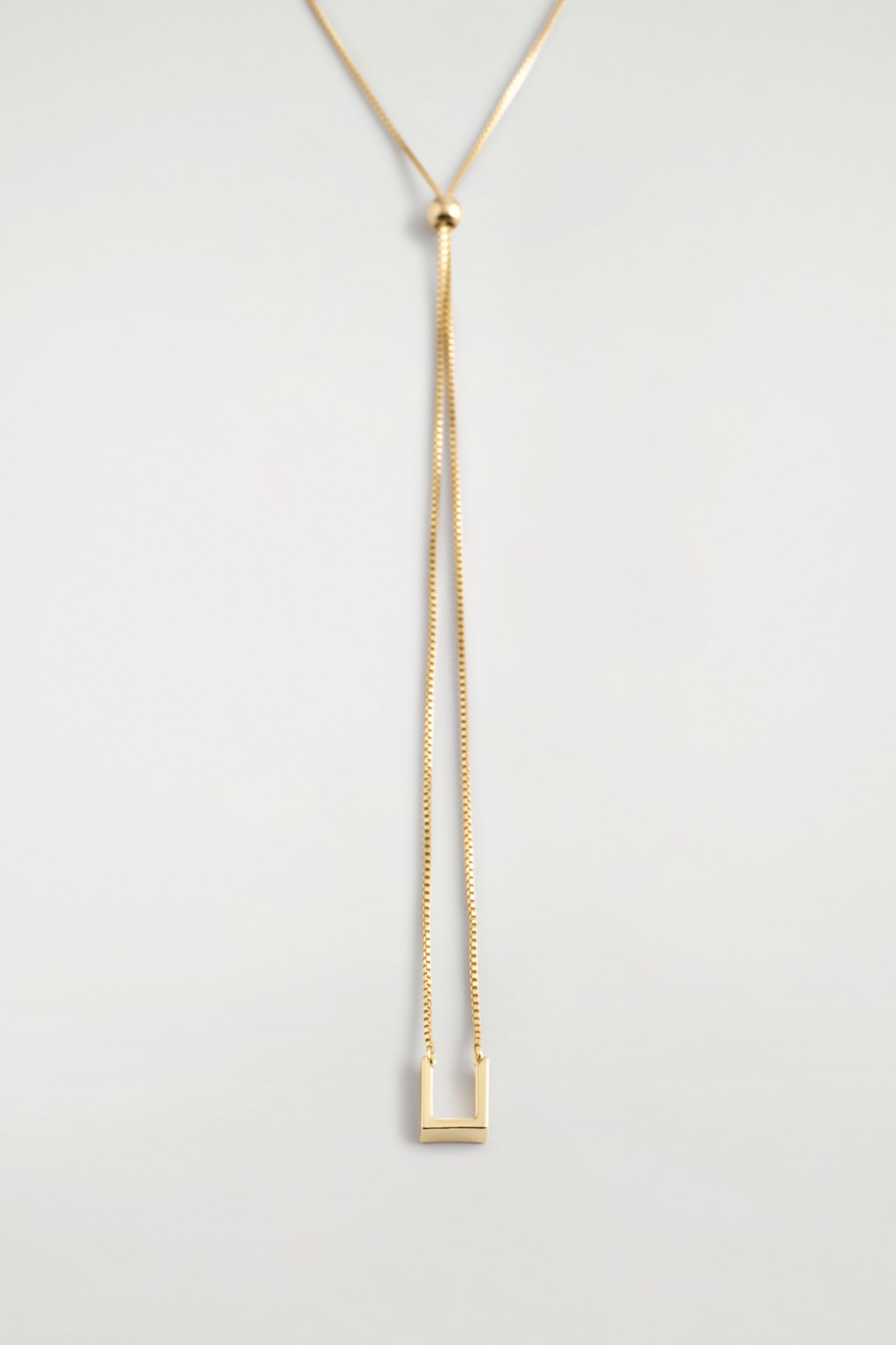 SAUTOIR À PENDENTIF RECTANGULAIRE - DORÉ/ARGENTÉ / NACRÉ - 3