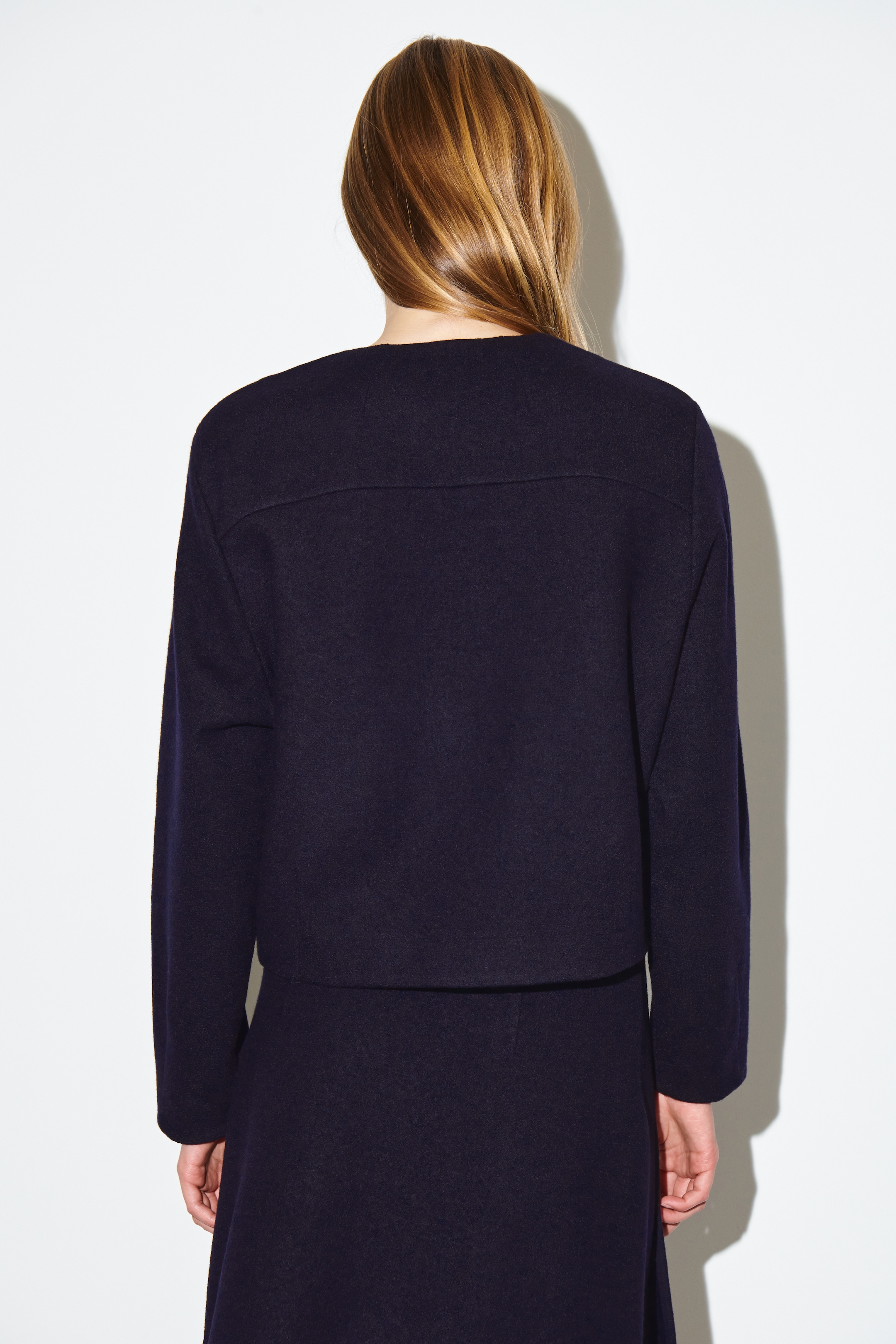 View larger image: BOILED MERINO WOOL CARDIGAN - NAVY - Ladies | H&M GB 4
