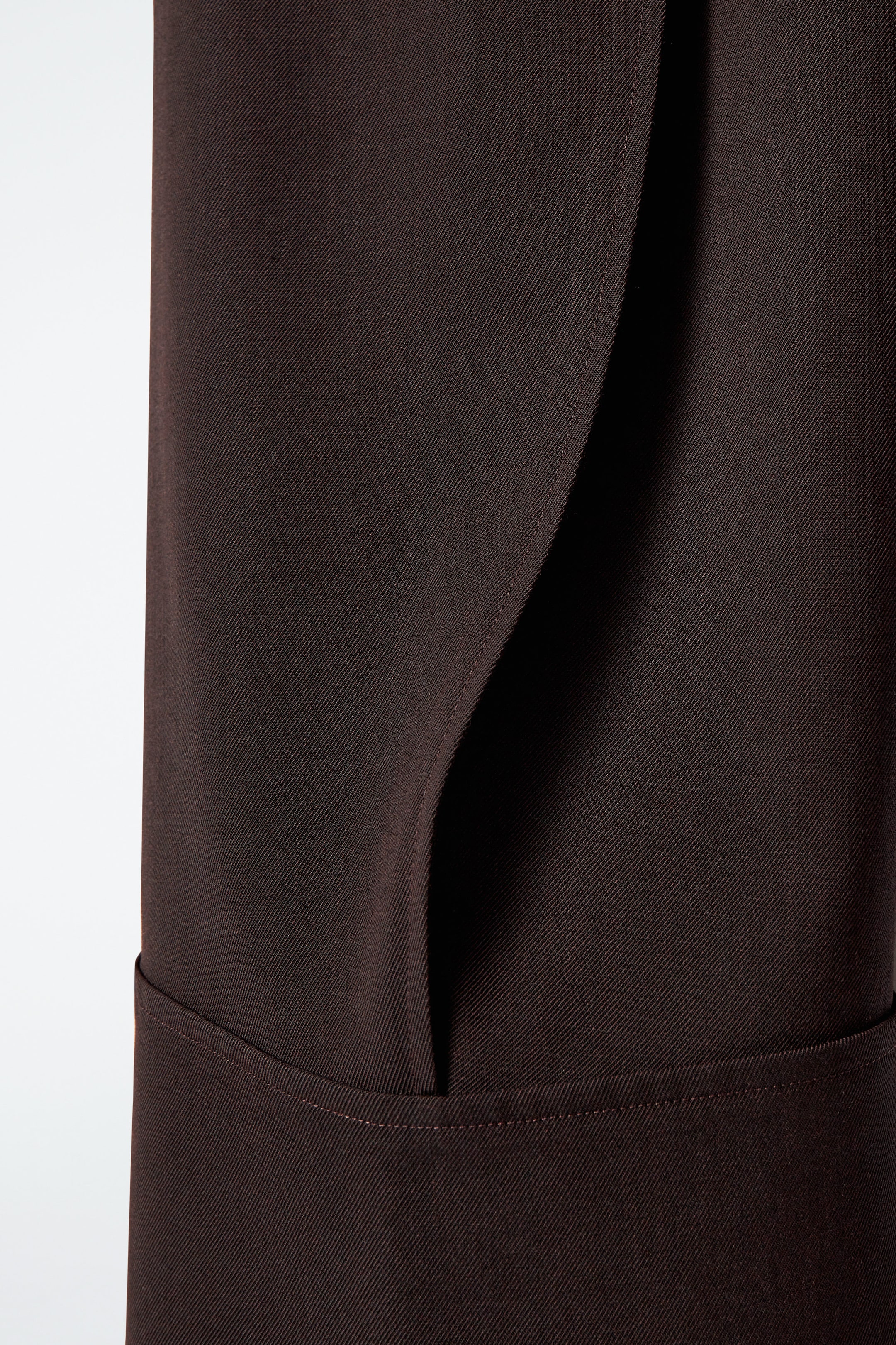 TURN-UP WOOL-BLEND TROUSERS