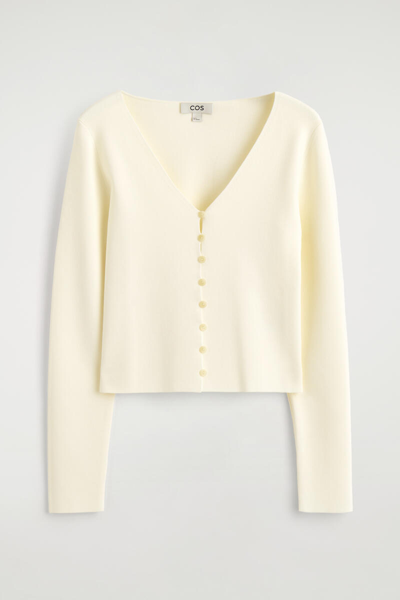 Minimal Knitted V-Neck Cardigan