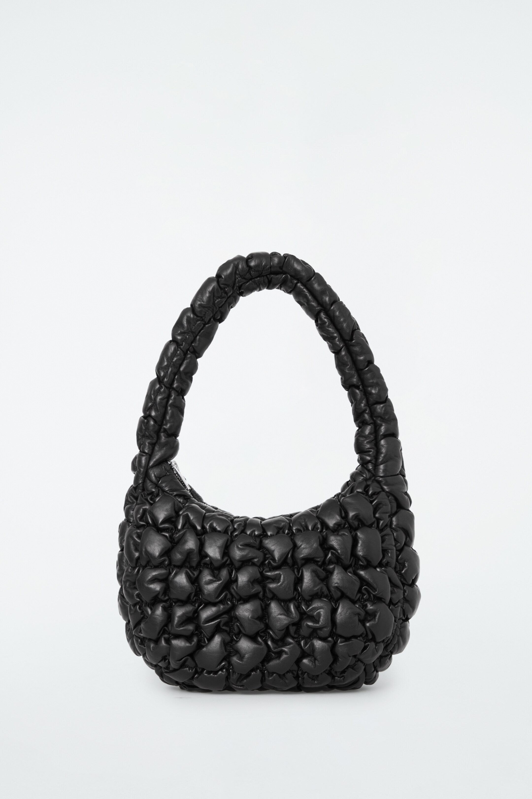 Grösseres Bild ansehen: KLEINE GESTEPPTE TASCHE – LEDER - SCHWARZ - DAMEN | H&M CH 1