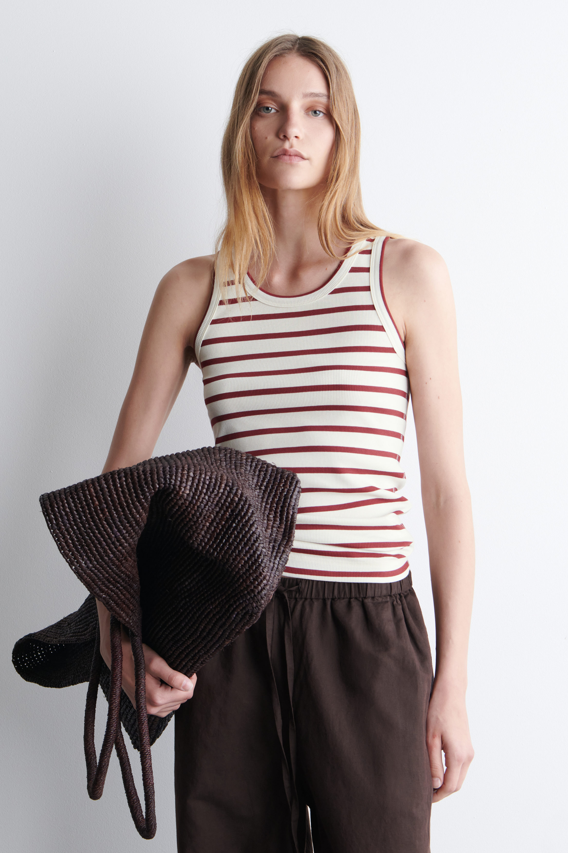 トップス PRANK PROJECT Front Logo Rib Tank Top Front Logo Rib Tank Top