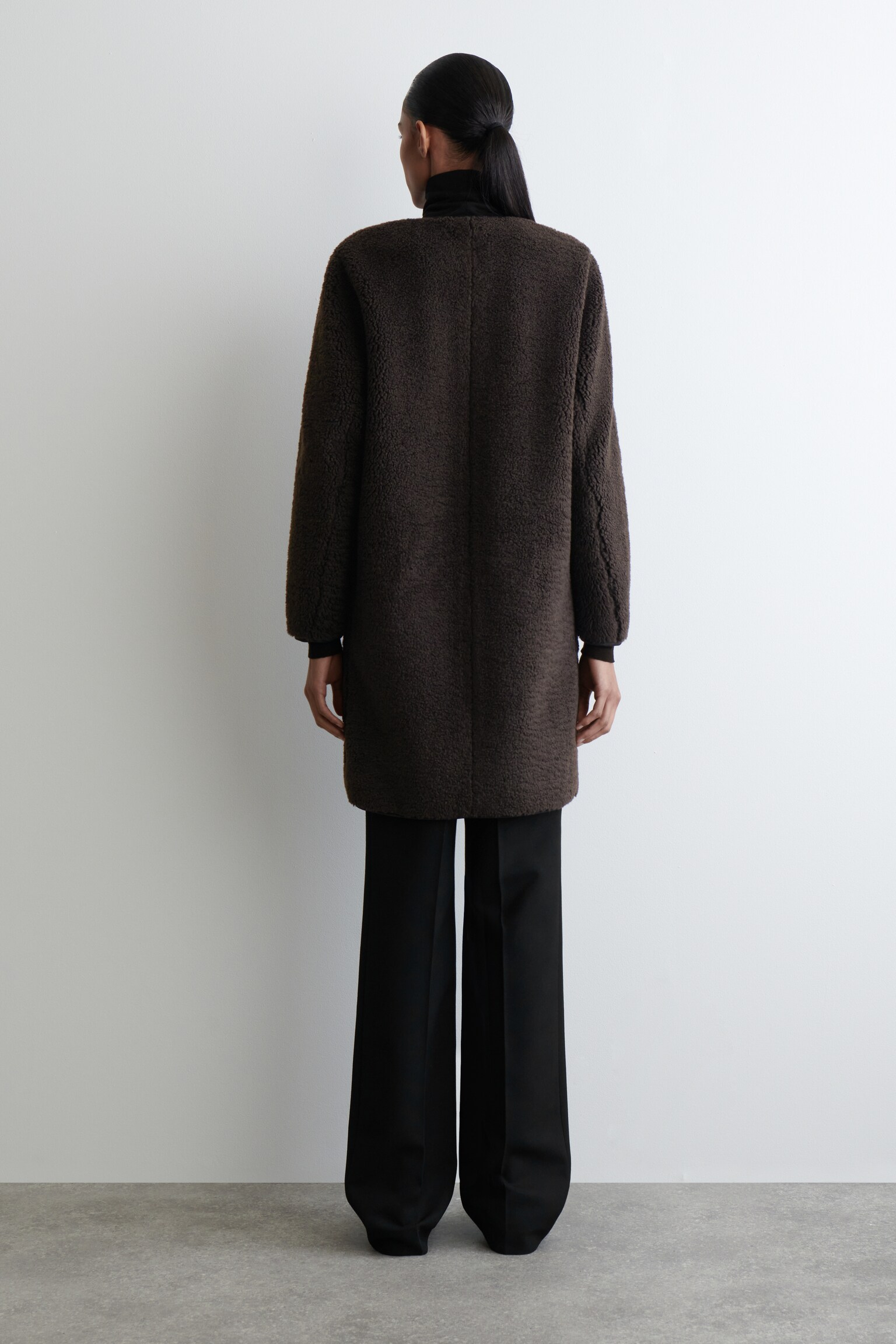 LANGE TEDDYJACKE - DUNKELBRAUN/ECRU - 4