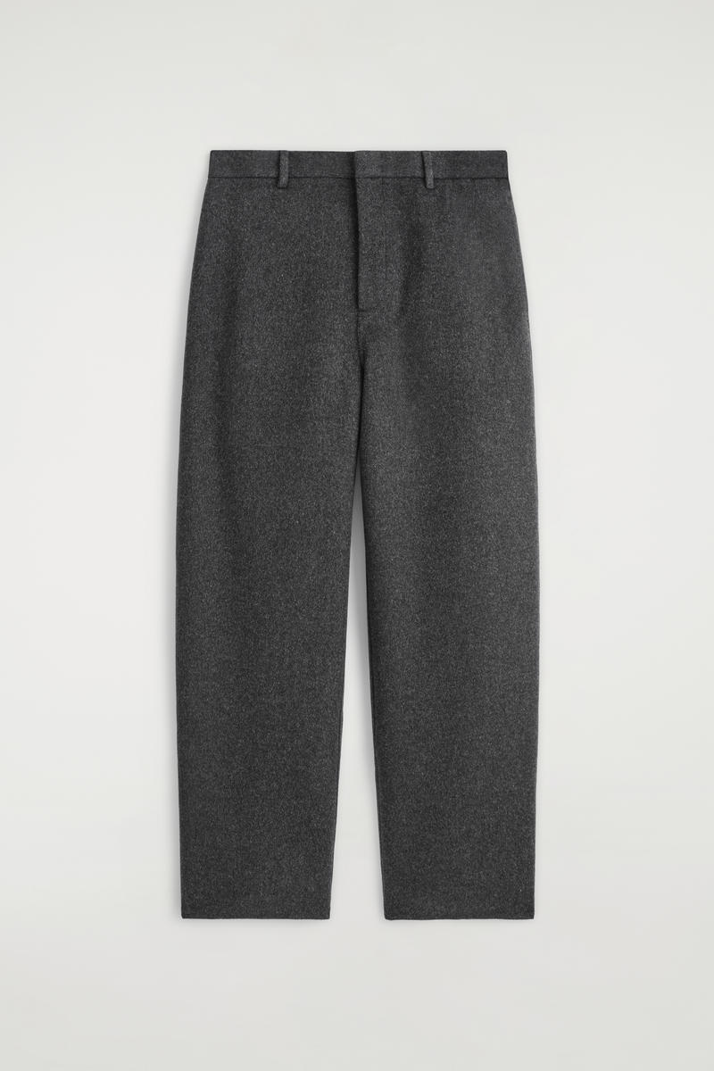 Cos Pantaloni A Gamba Larga In Lana In Gray
