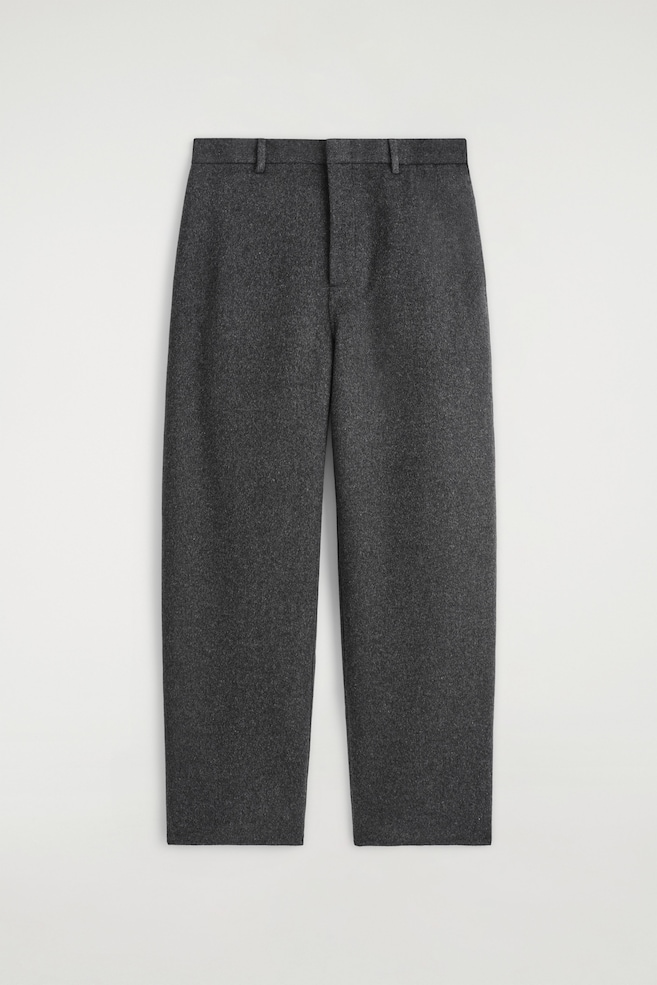 DOUBLE-FACED WOOL WIDE-LEG TROUSERS