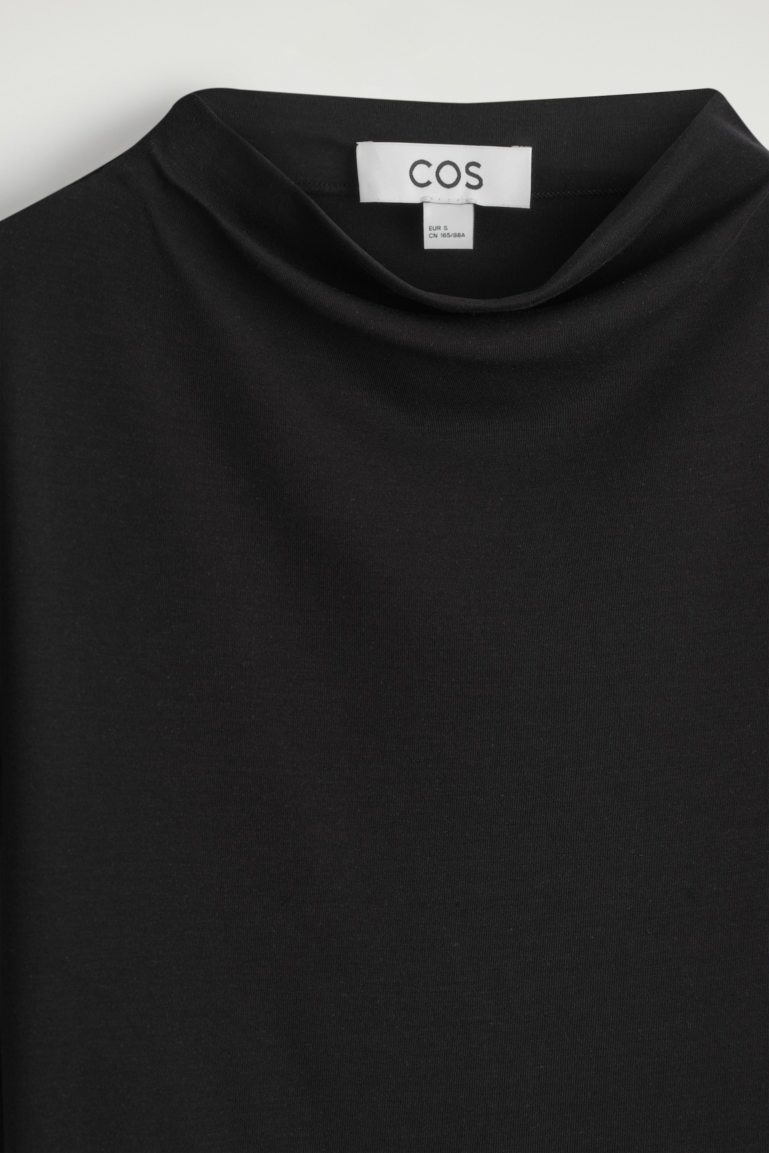 DRAPIERTES JERSEY-T-SHIRT - SCHWARZ/Stahlblau - 4