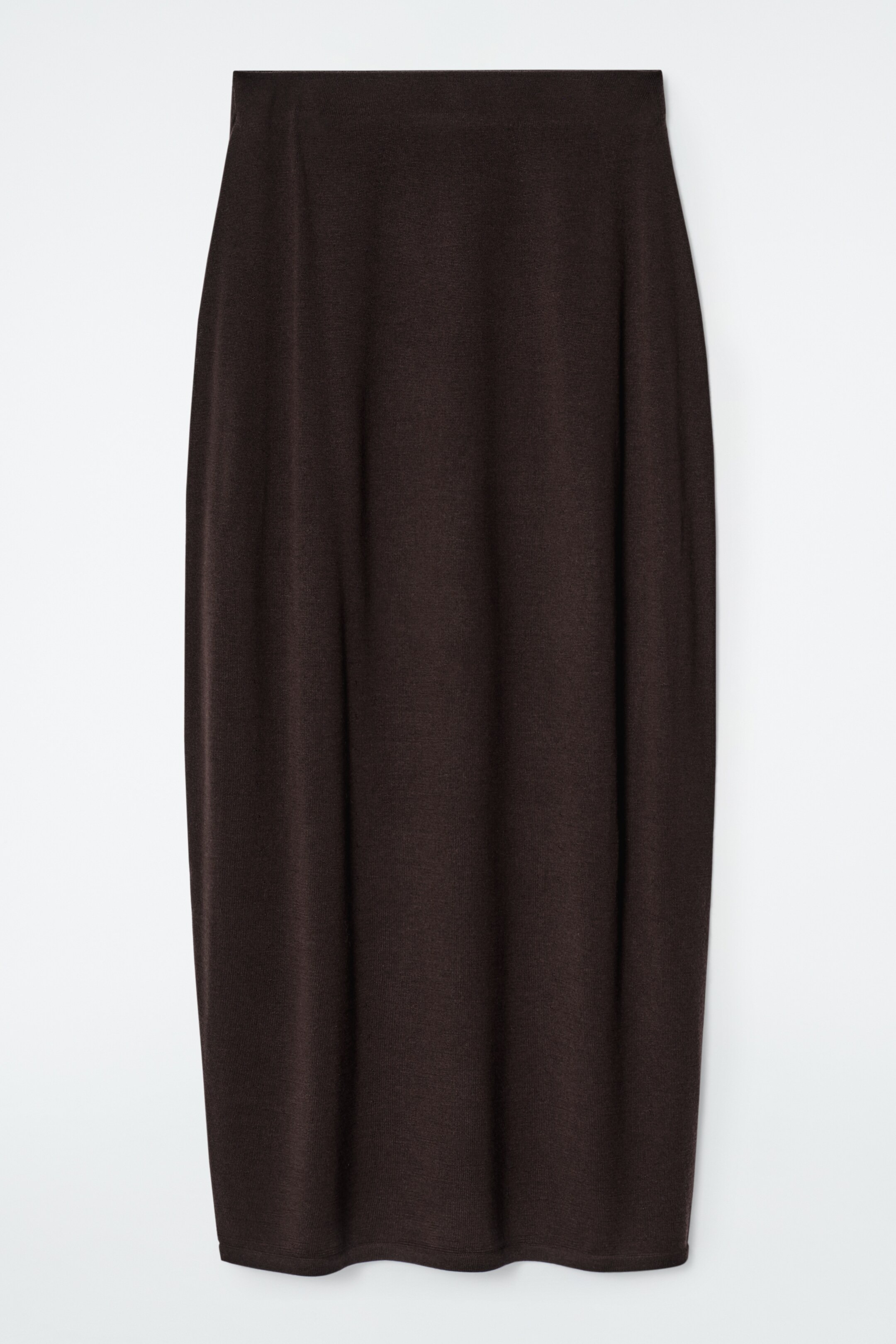 Ver imagen más grande: FALDA LARGA REDONDEADA EN LANA MERINO - MARRÓN OSCURO - MUJER | H&M ES 5
