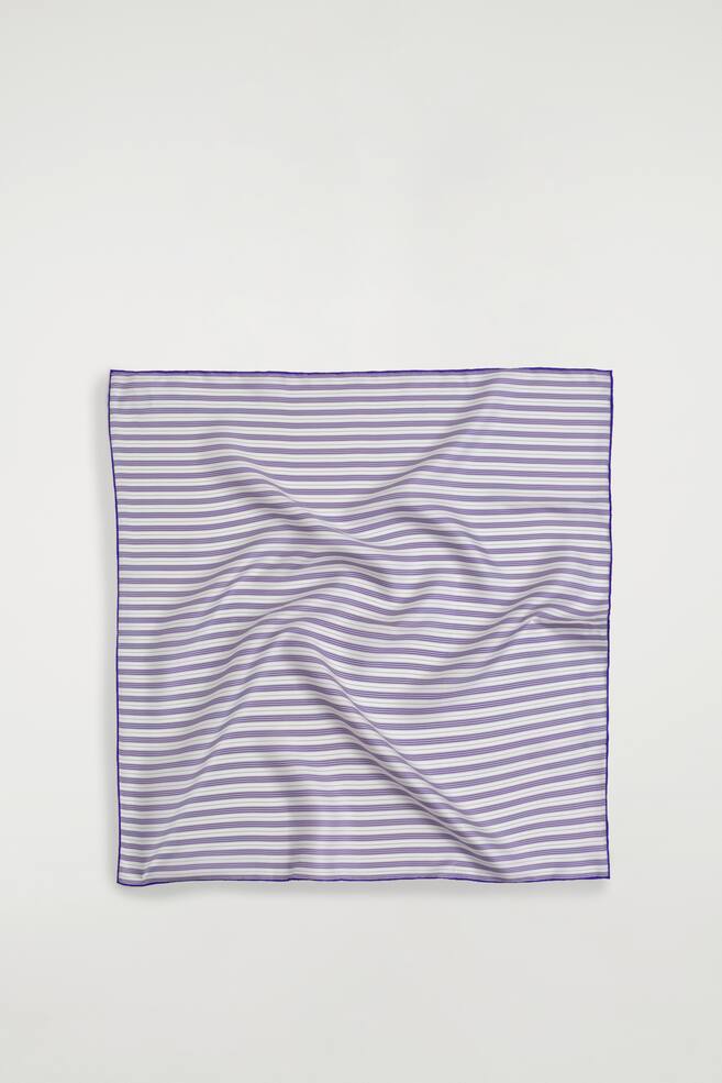 ÉCHARPE SOIE RAYÉE - VIOLET / RAYÉ/ROUGE / JAUNE / RAYURES - 1