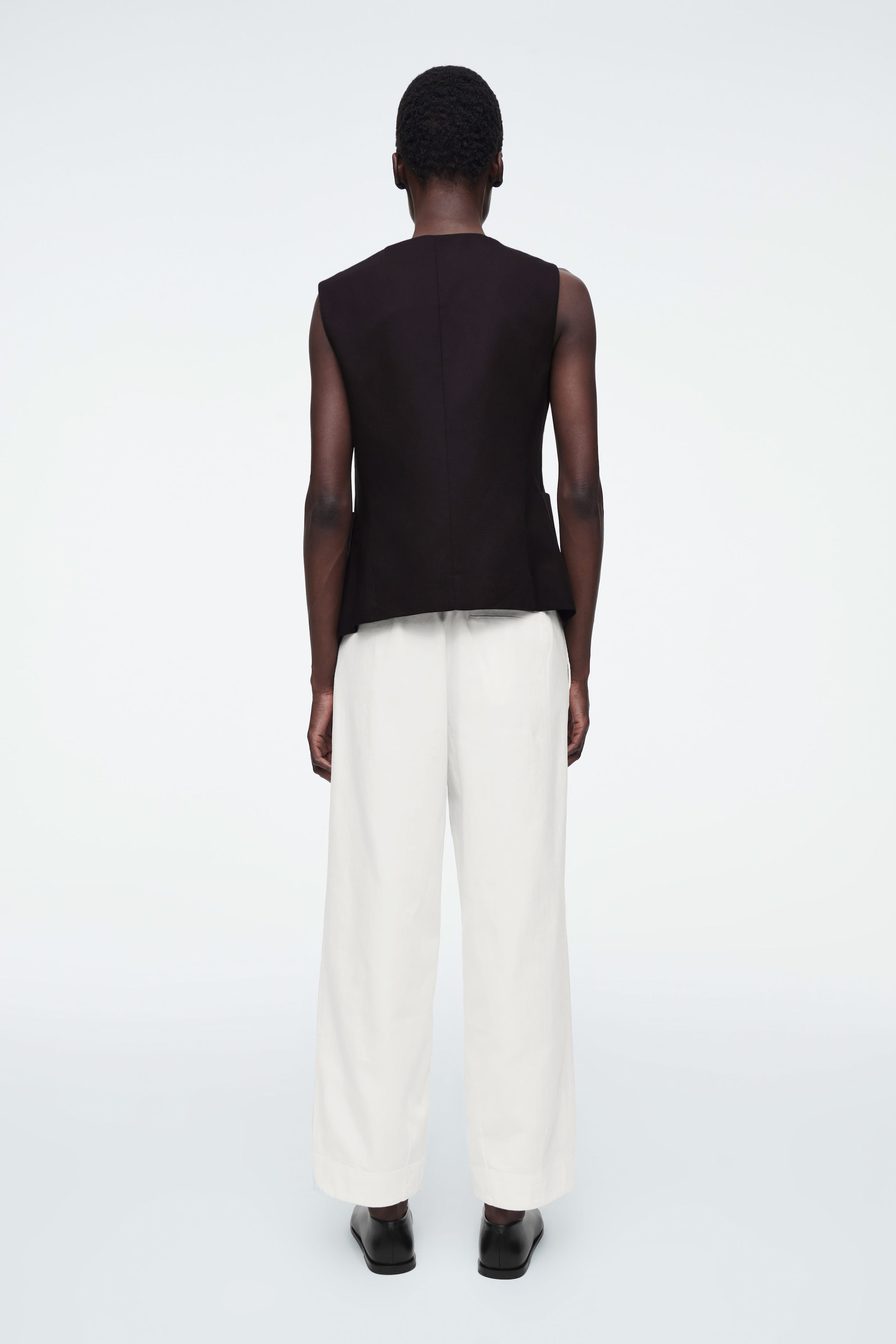 PANTALON FUSEAU À TAILLE ÉLASTIQUÉE EN COTON