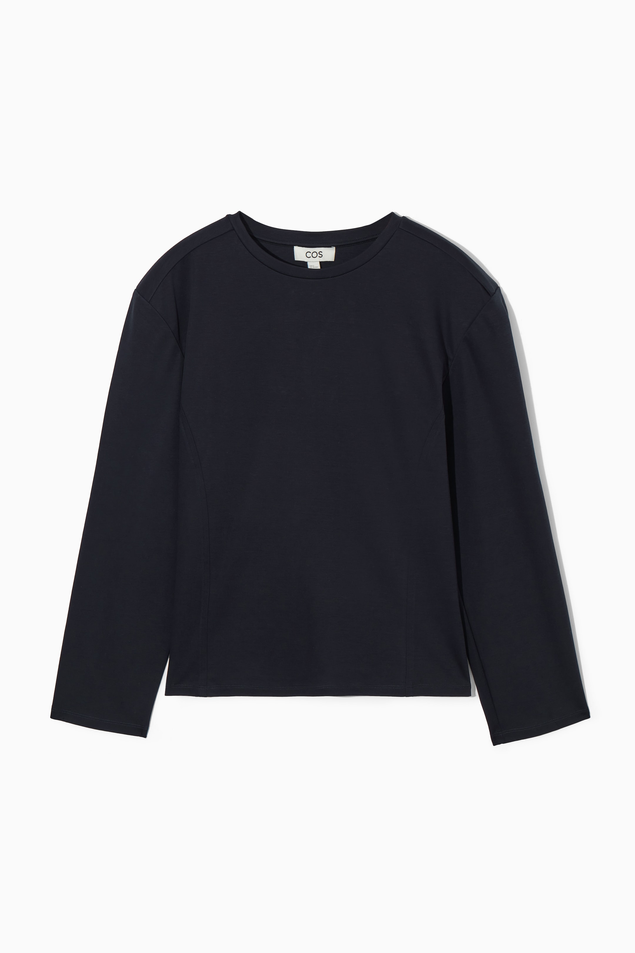 Ingrandisci l'immagine: WAISTED LONG-SLEEVED TOP - NAVY - DONNA | H&M CH 1