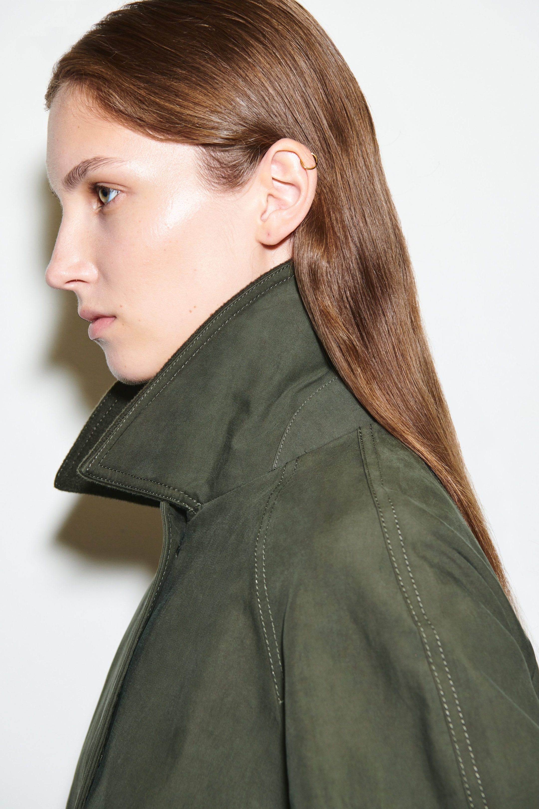 WOOL-TRIMMED CAR COAT