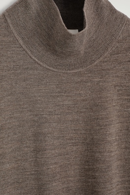 MERINO WOOL FUNNEL-NECK VEST — BEIGE MÉLANGE 7