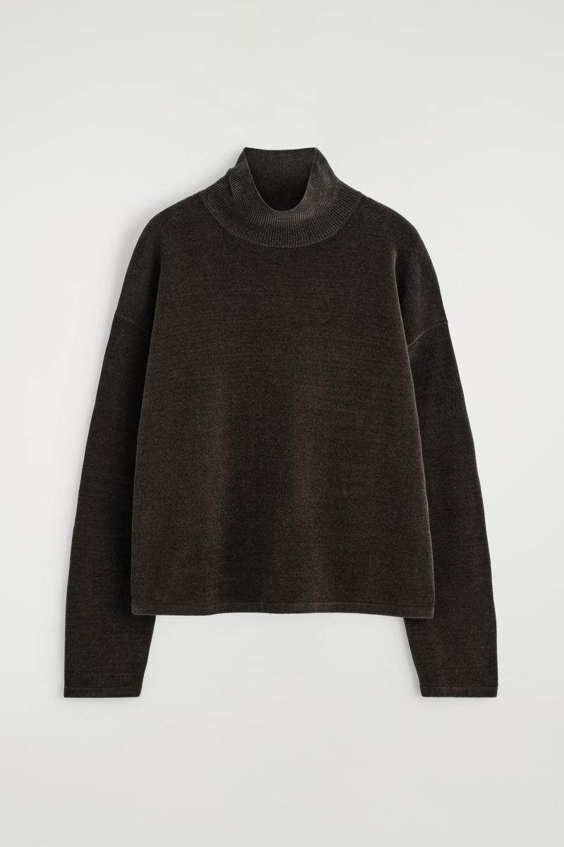 Chenille Mock-Neck Sweater