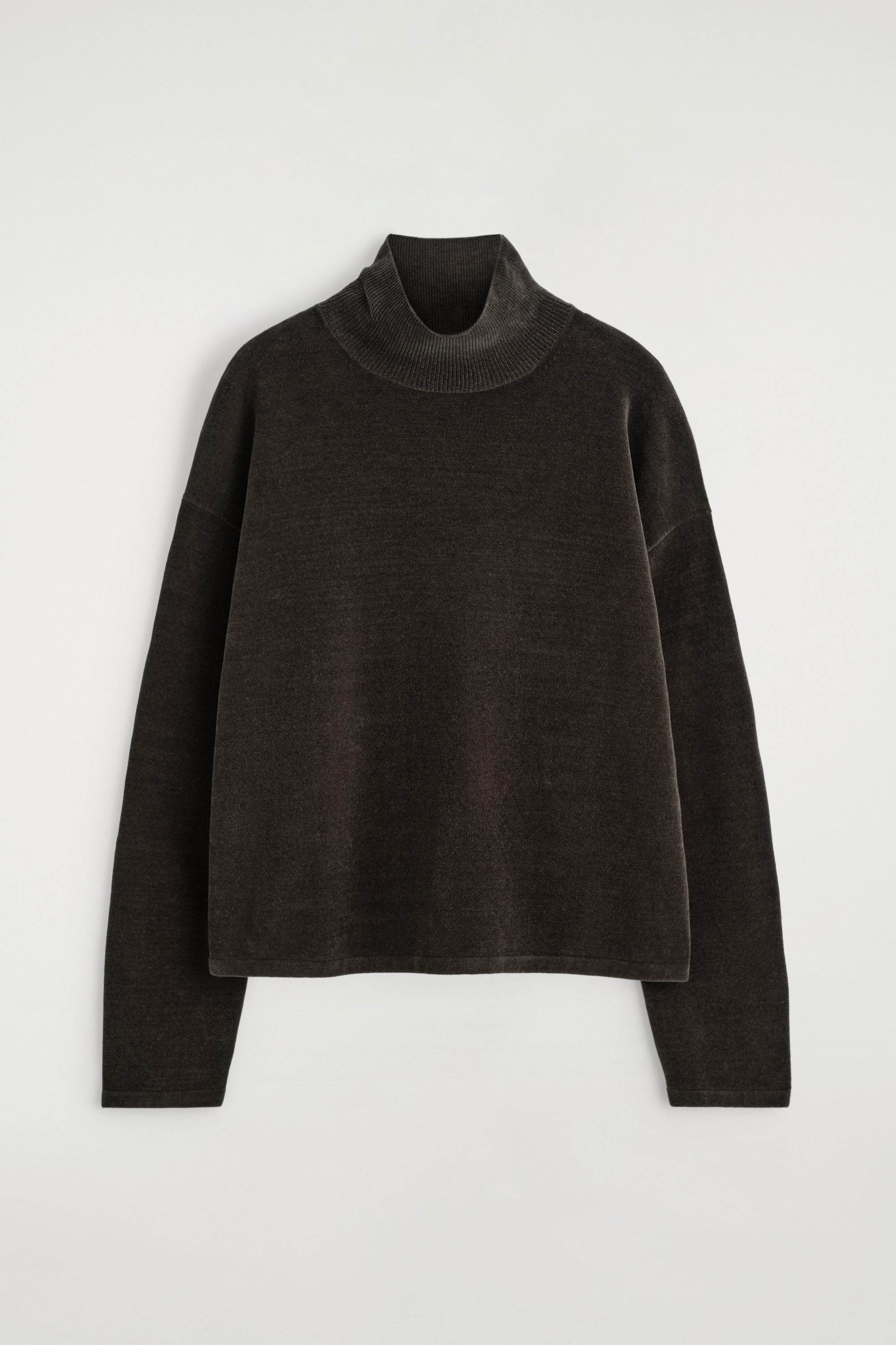CHENILLE MOCK-NECK SWEATER - BROWN | COS US