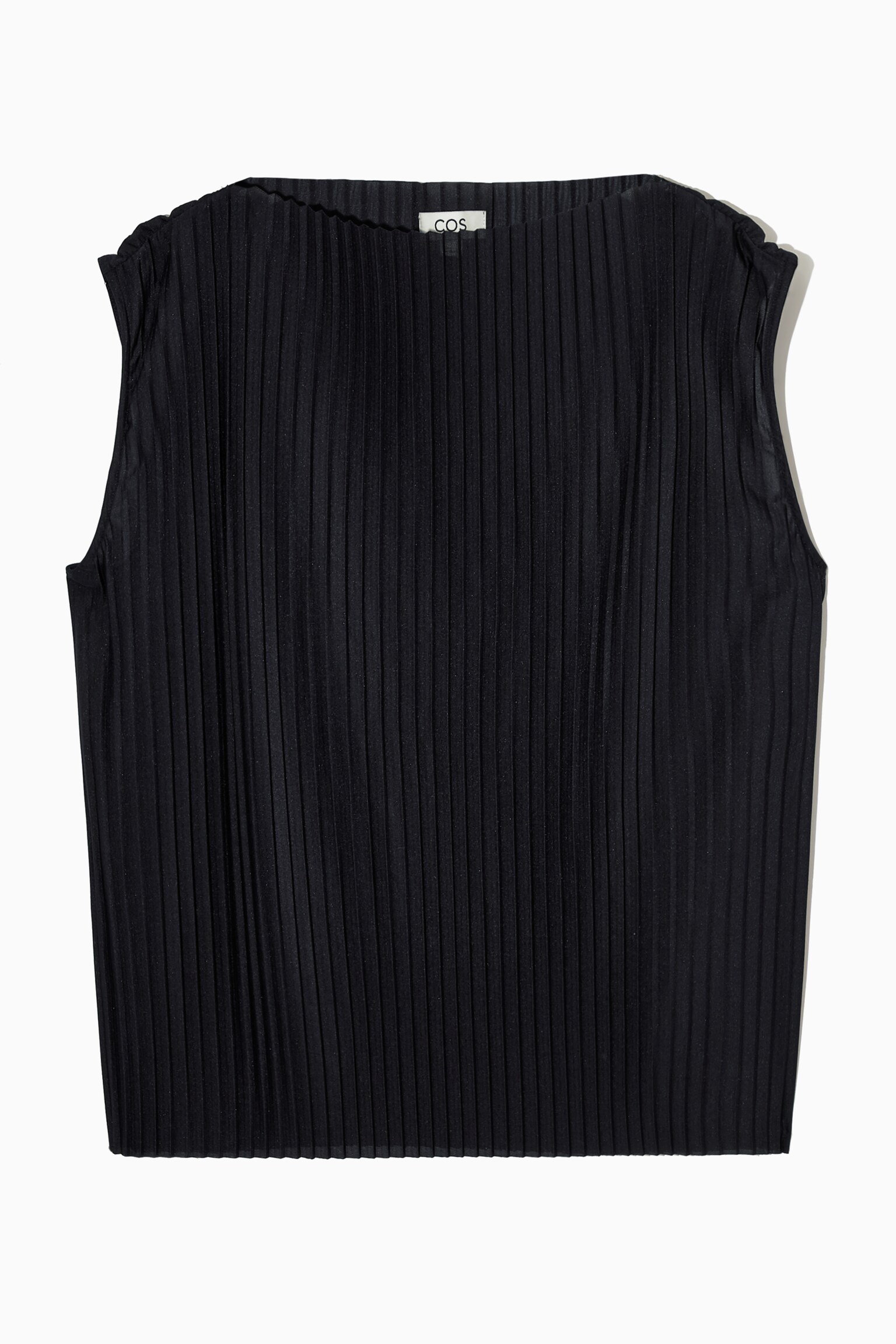 PLISSÉ SLEEVELESS TOP - DARK NAVY/BLACK - 1