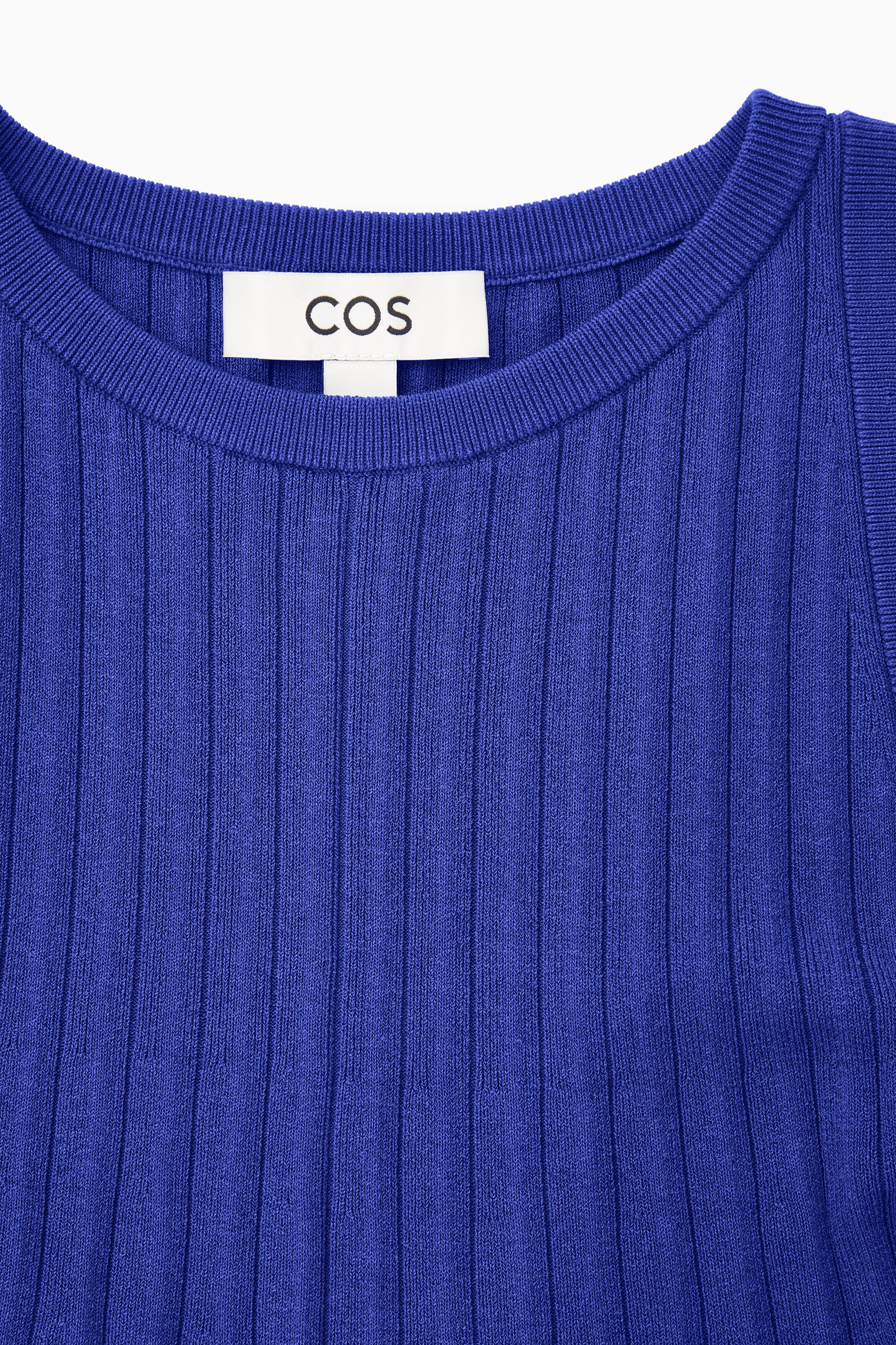 PLEATED A-LINE MINI DRESS - BLUE | COS