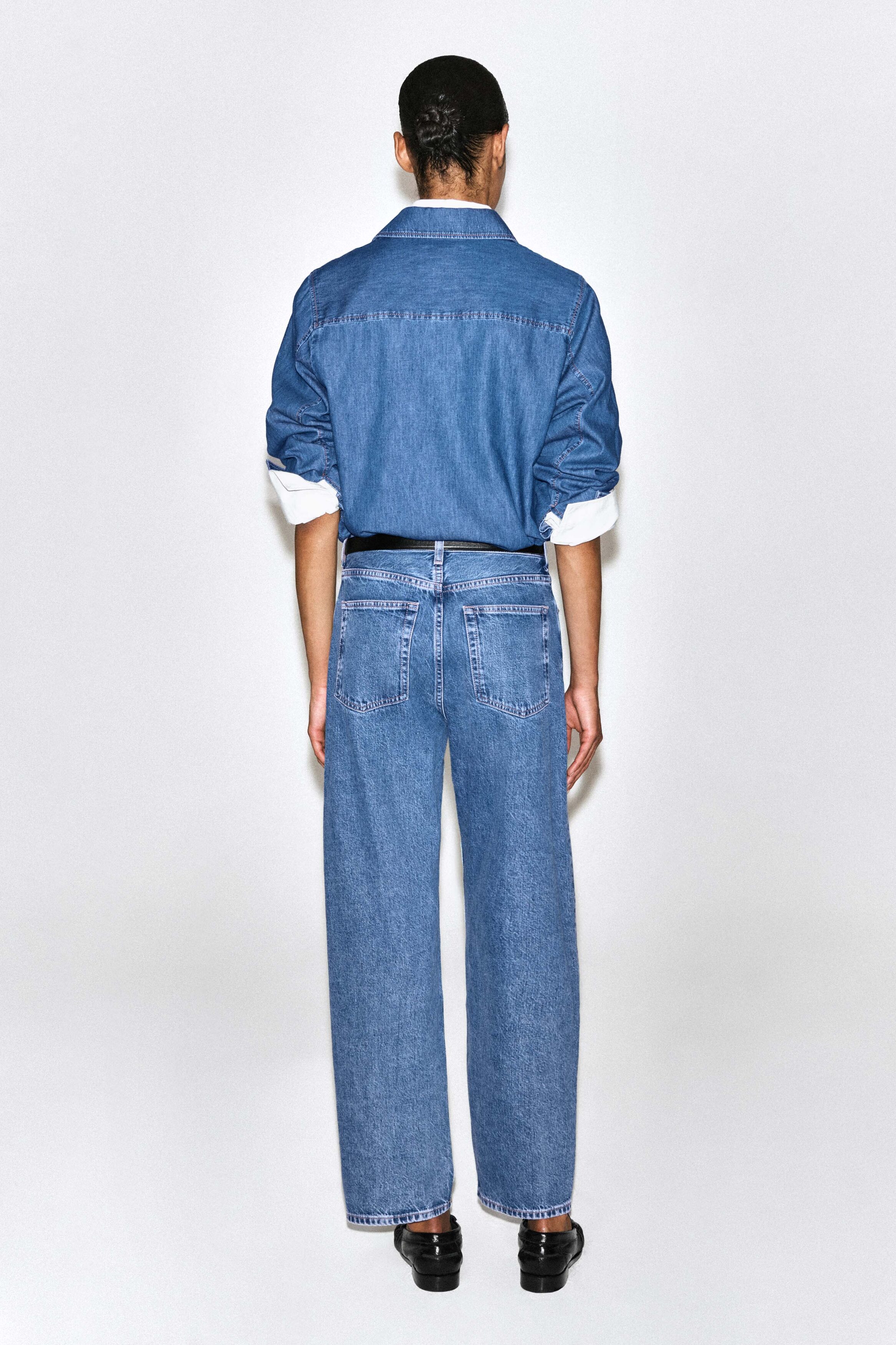 LONGLINE DENIM SHIRT thumbnail 6