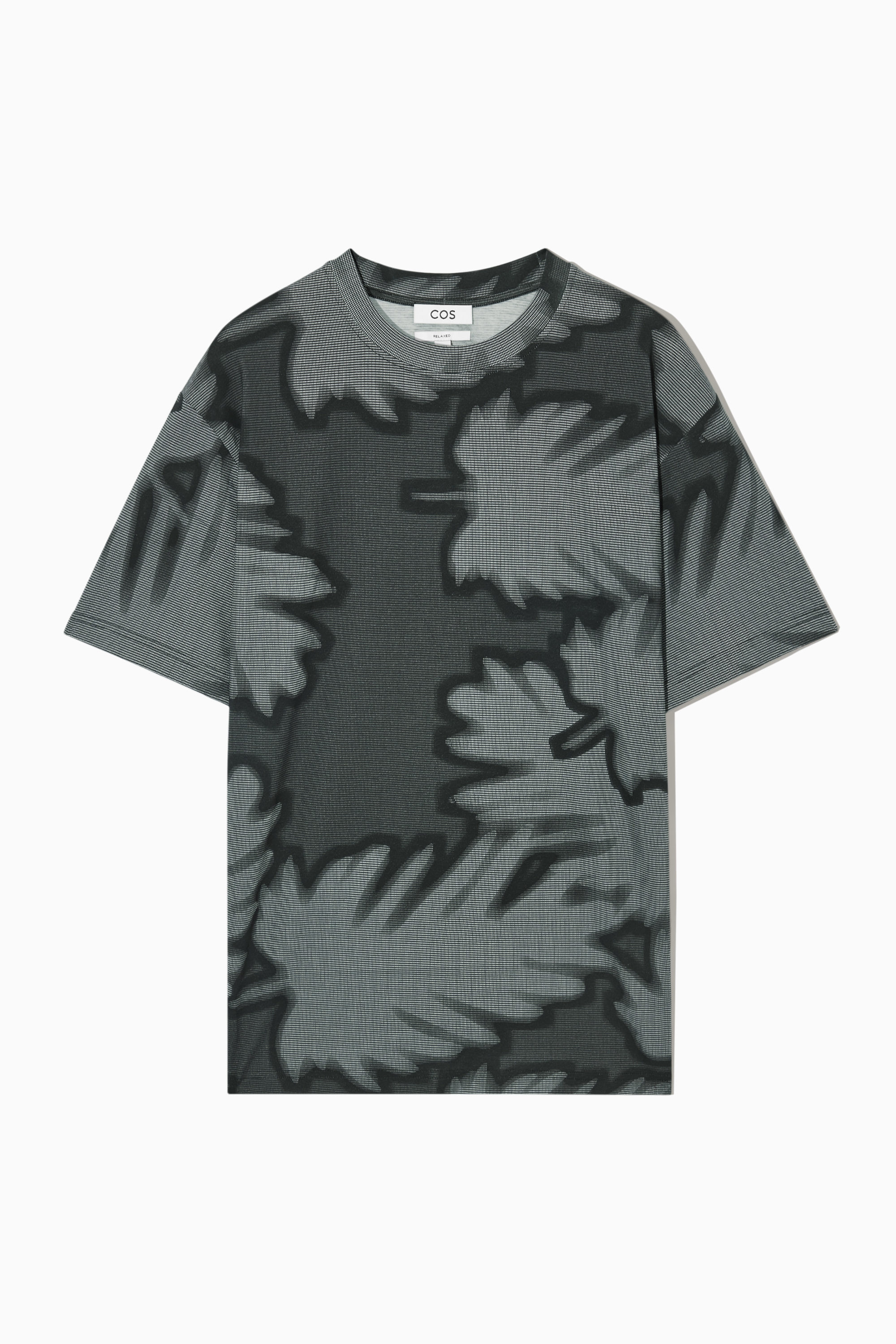 RELAXED-FIT PRINTED T-SHIRT - GREY | COS