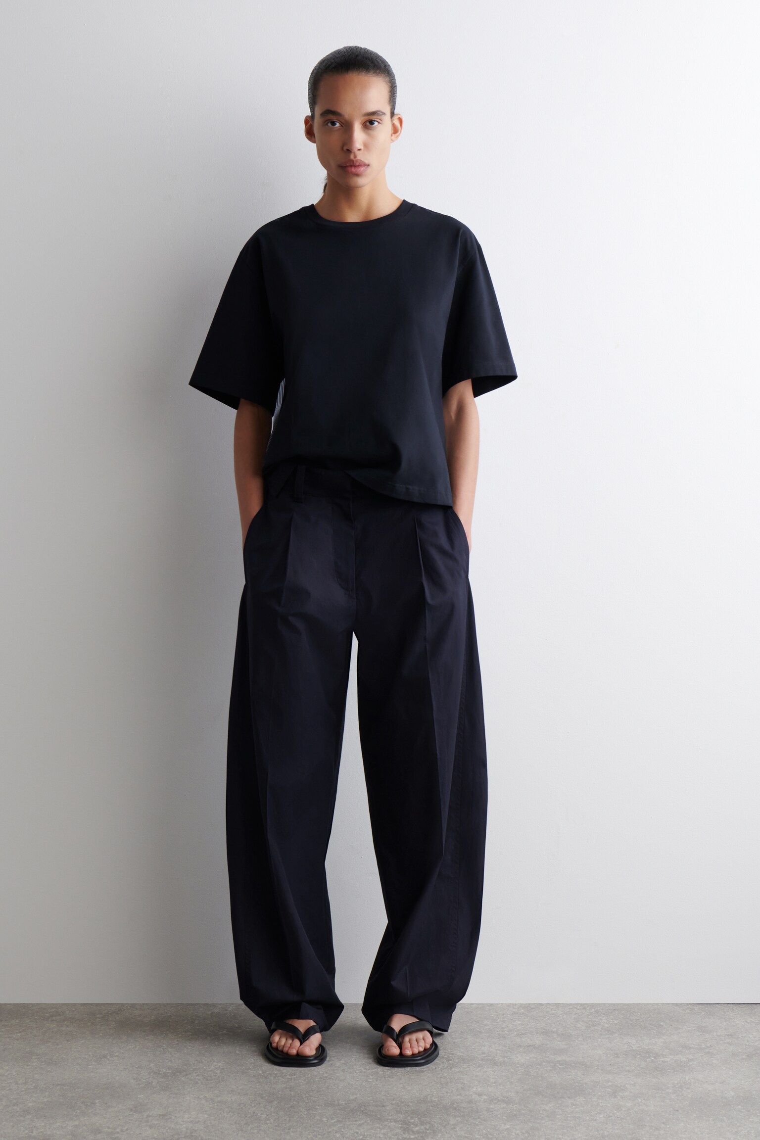 T-SHIRT À PANNEAUX - BLEU / RAYÉ - 6