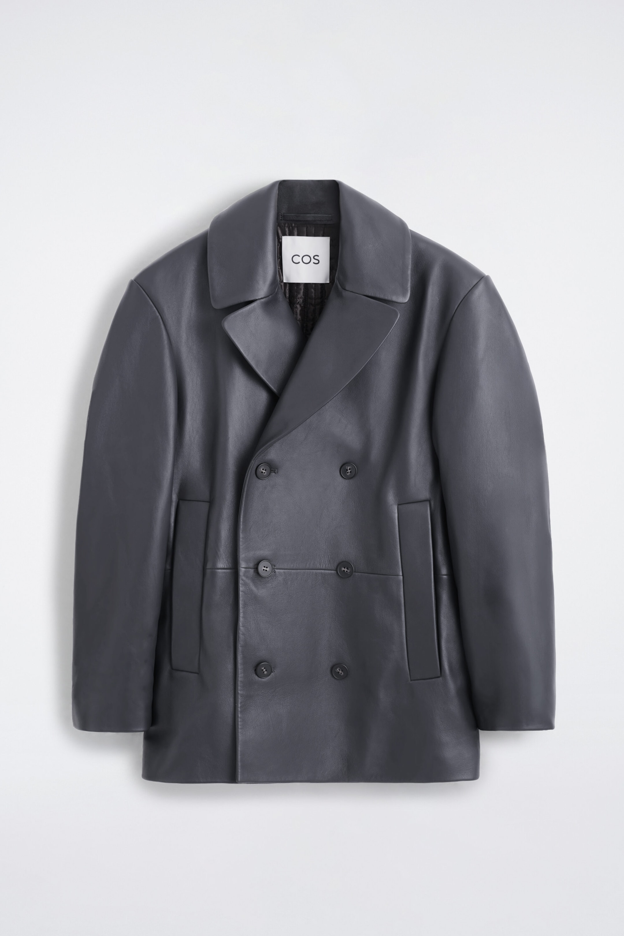TAILORED PADDED LEATHER COAT