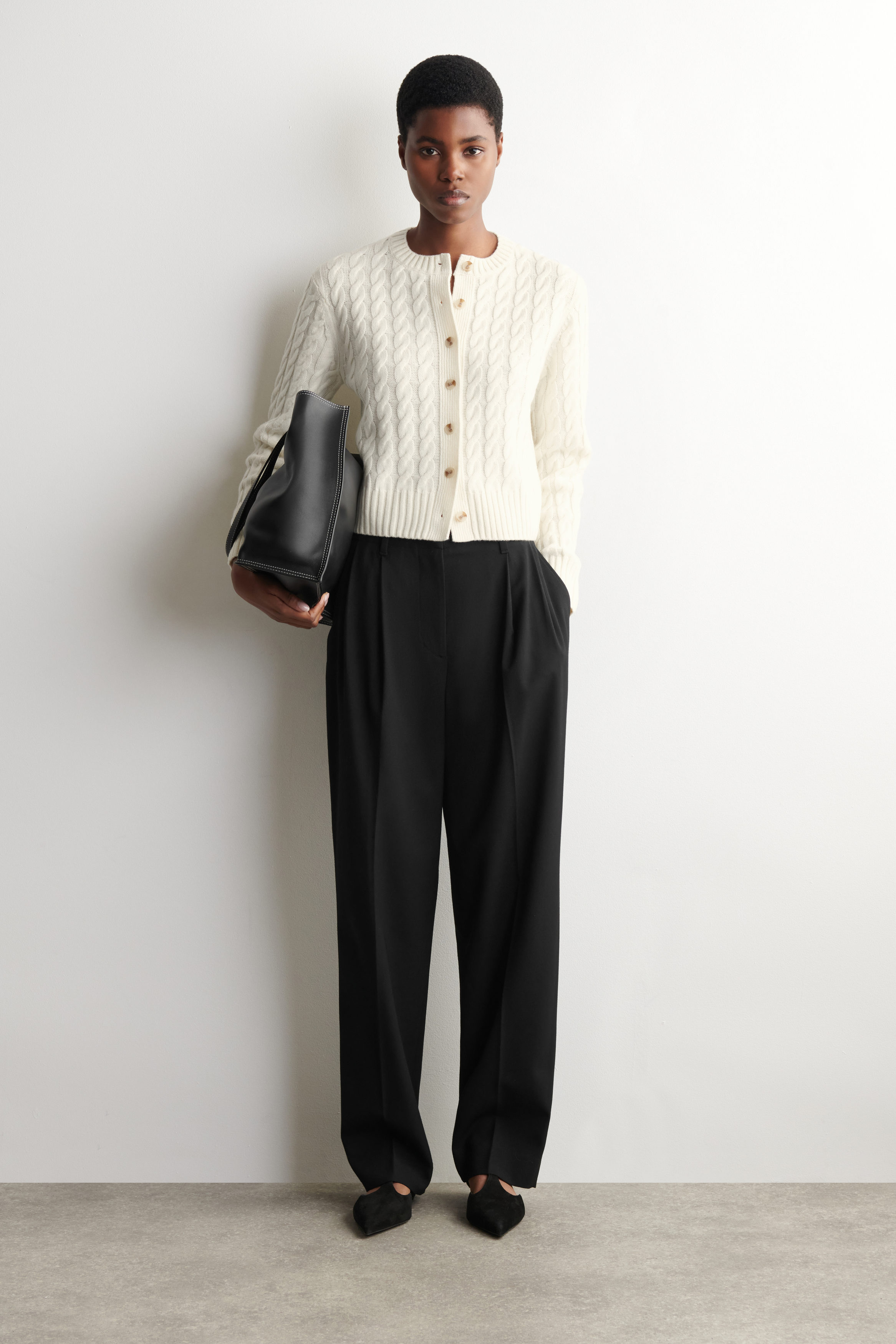 Plage Fur Cable ニット　ホワイト plage（プラージュ）の「Fur Cable ニット（ニット/セーター）」 - WEAR