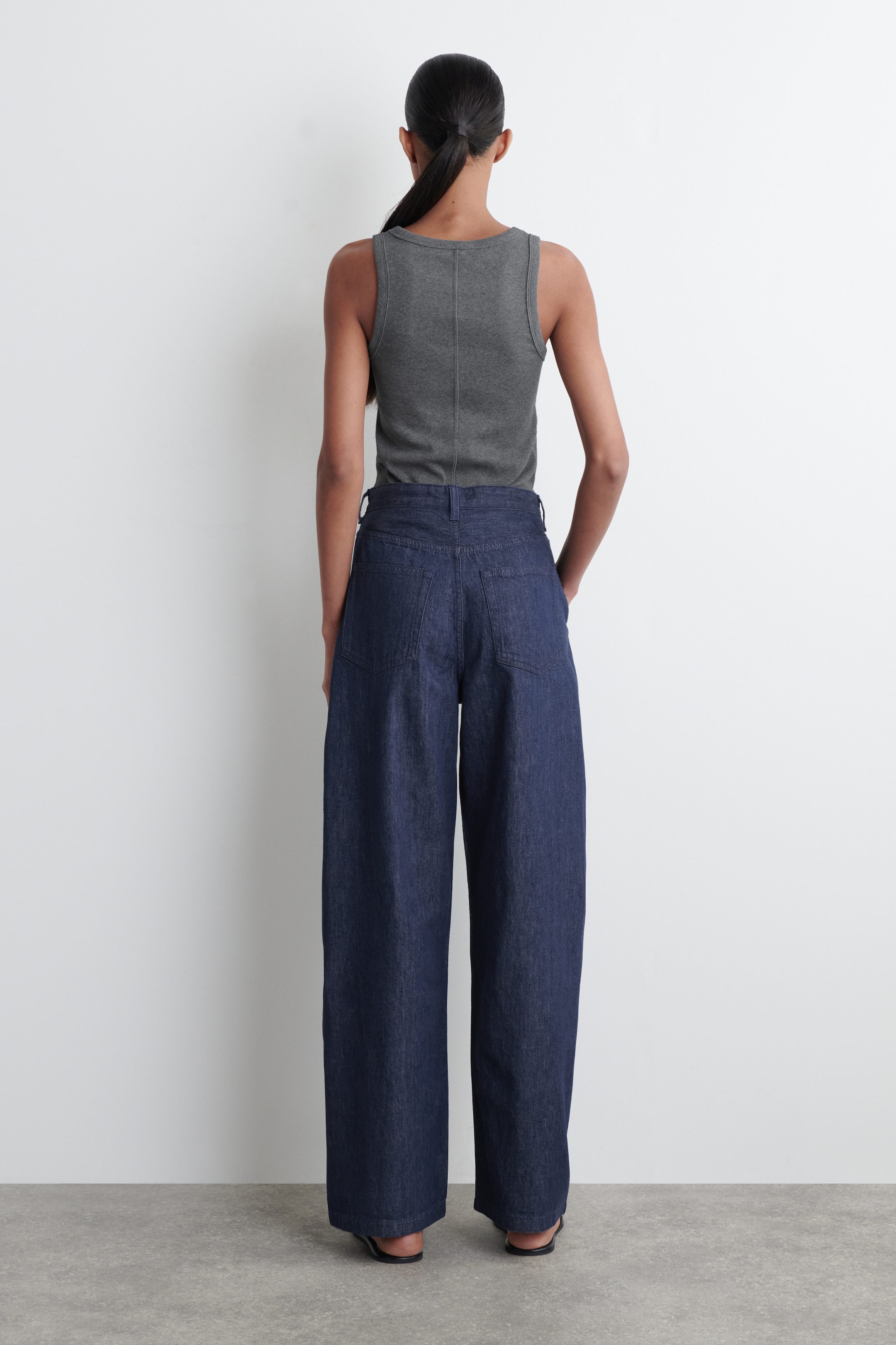WIDE-LEG DENIM PANTS