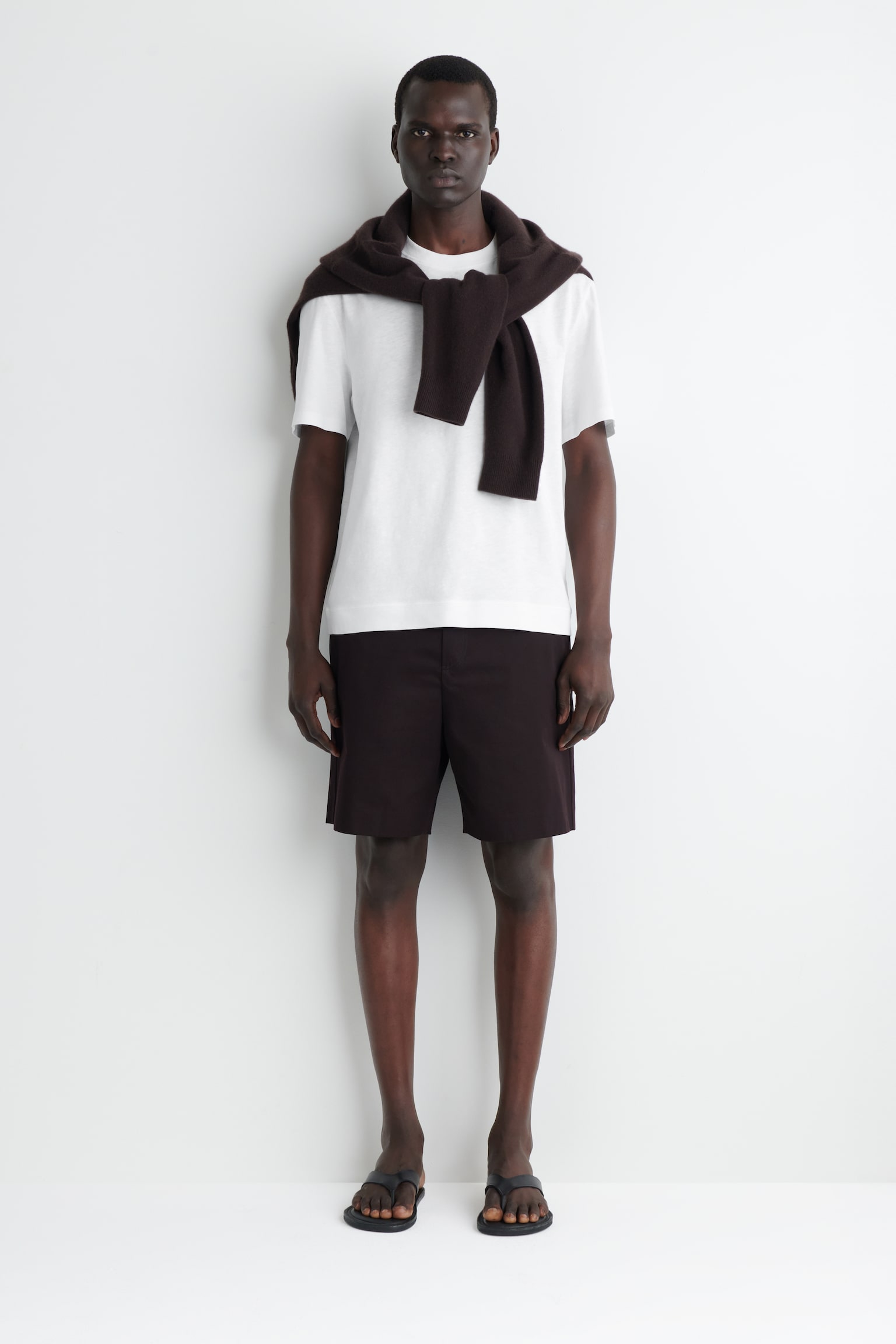 SHORTS CHINO IN COTONE - MARRONE SCURO/TALPA