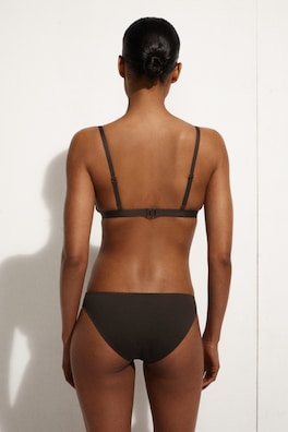 TRIANGLE BIKINI TOP — DARK BROWN 4
